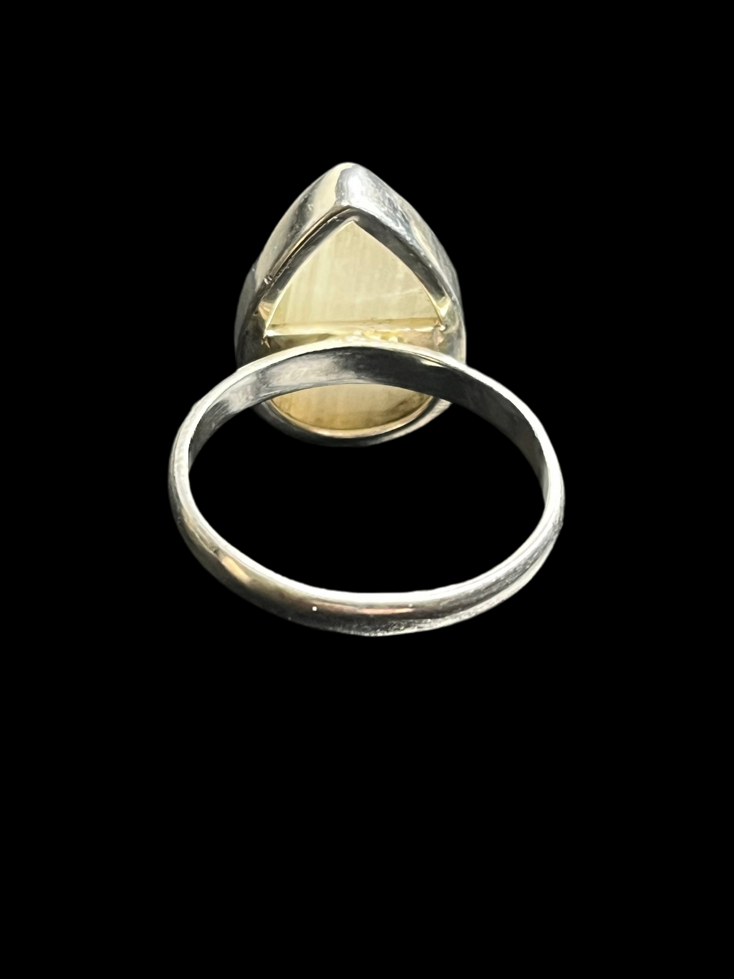 Rainbow Moonstone Sterling Silver Ring - size 9