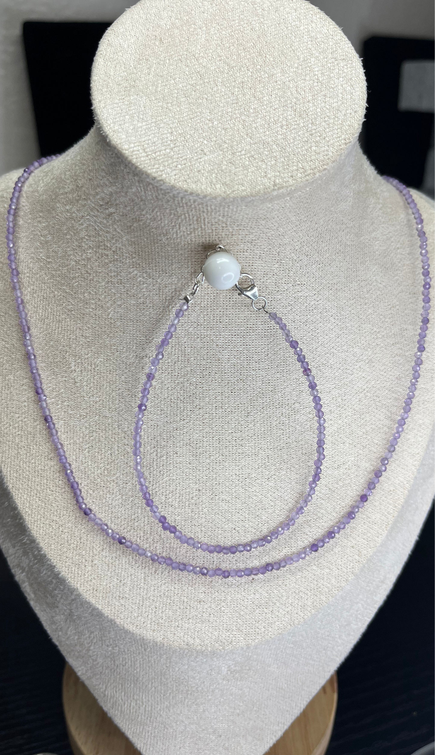 Faceted Natural Gemstone Necklace & Bracelet Sets