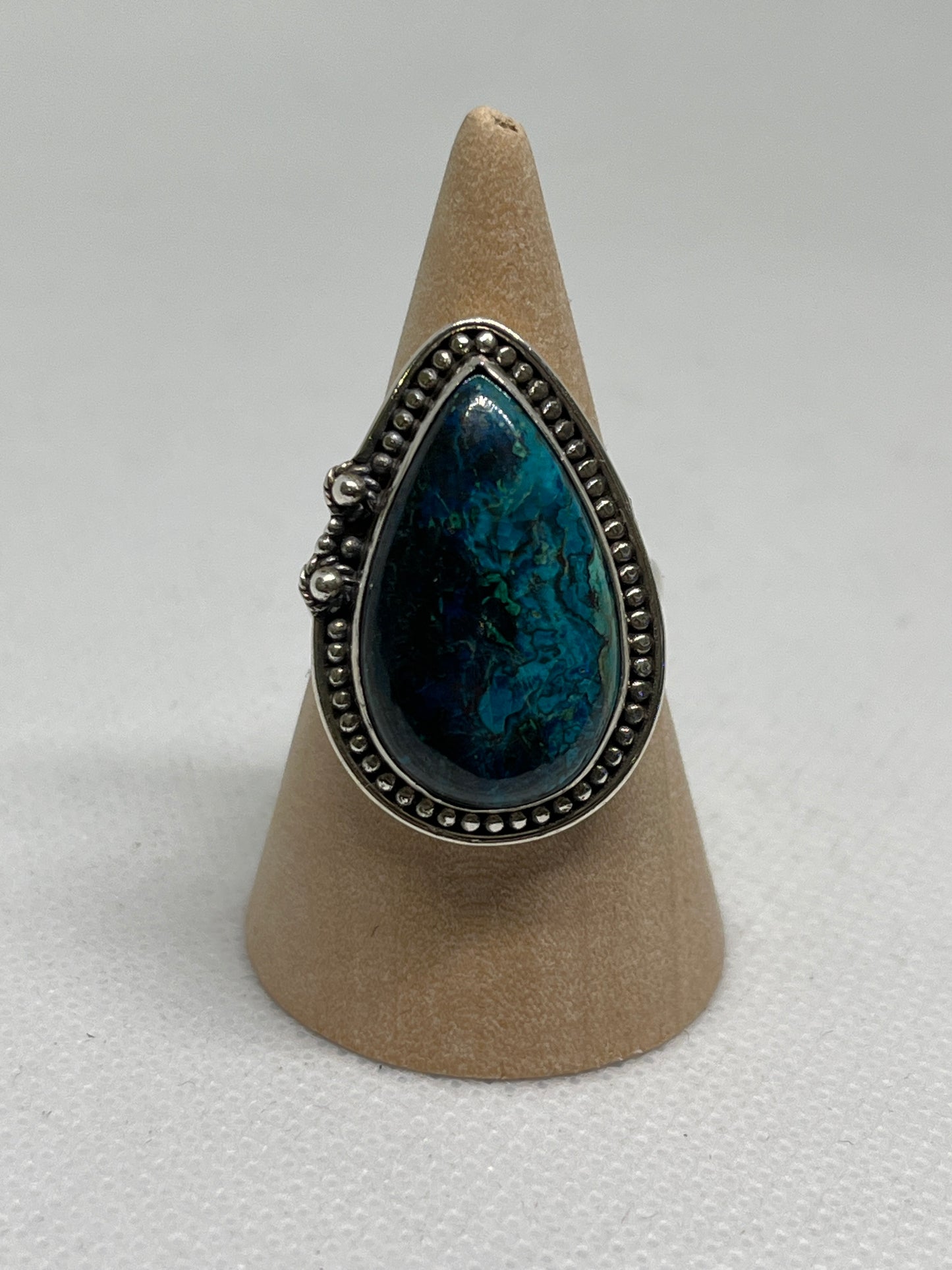 Azurite Malachite Sterling Silver Rings sizes 5-12