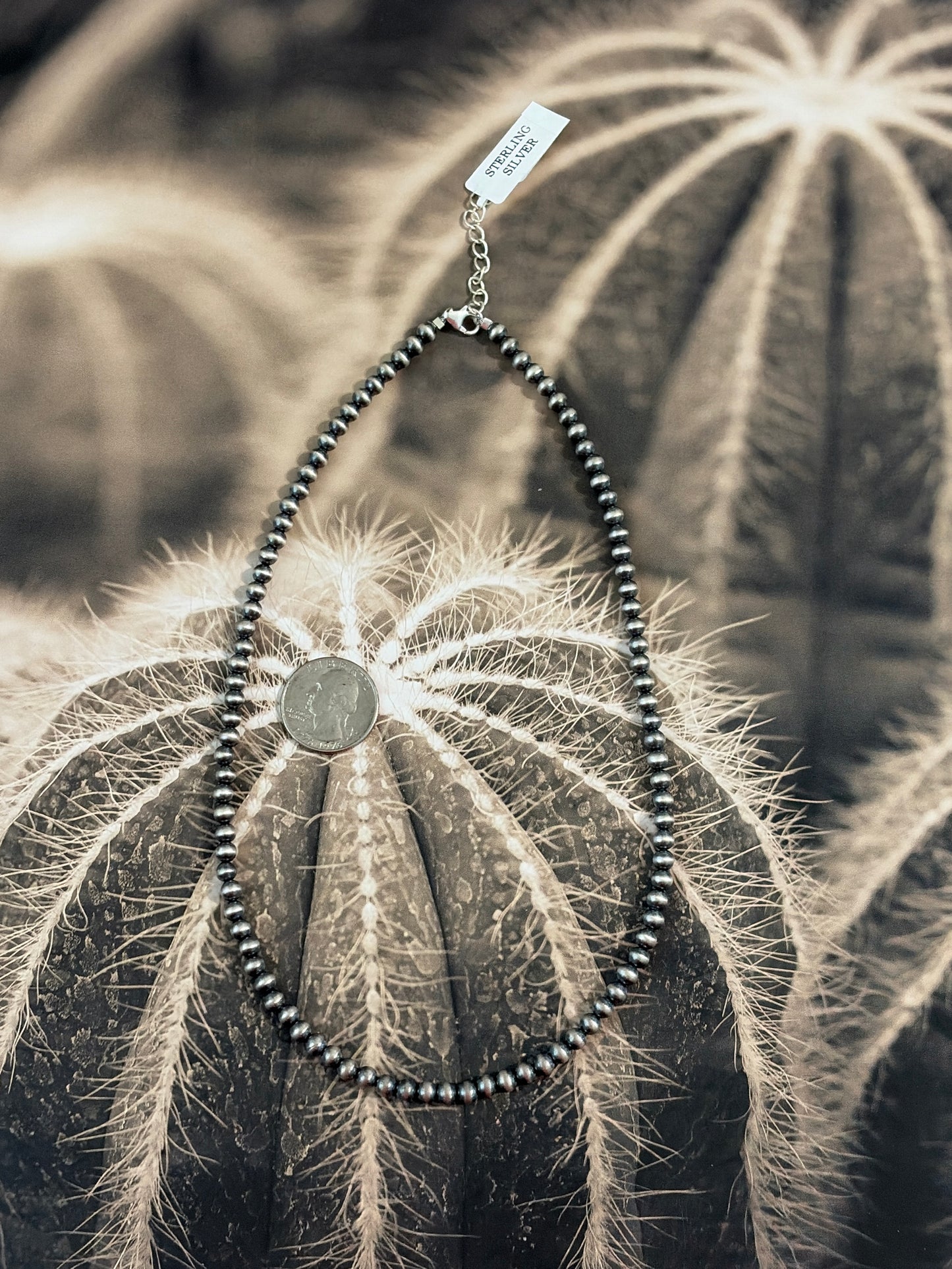 5mm Machine Made Sterling Pearl Necklace