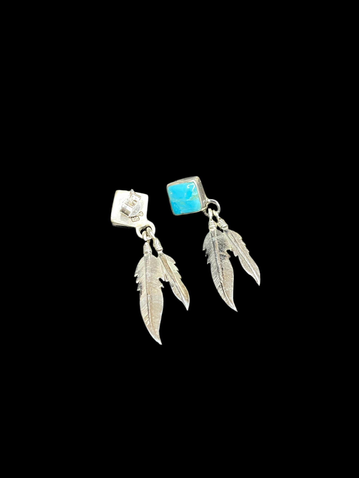 Turquoise Earrings - Sterling Silver