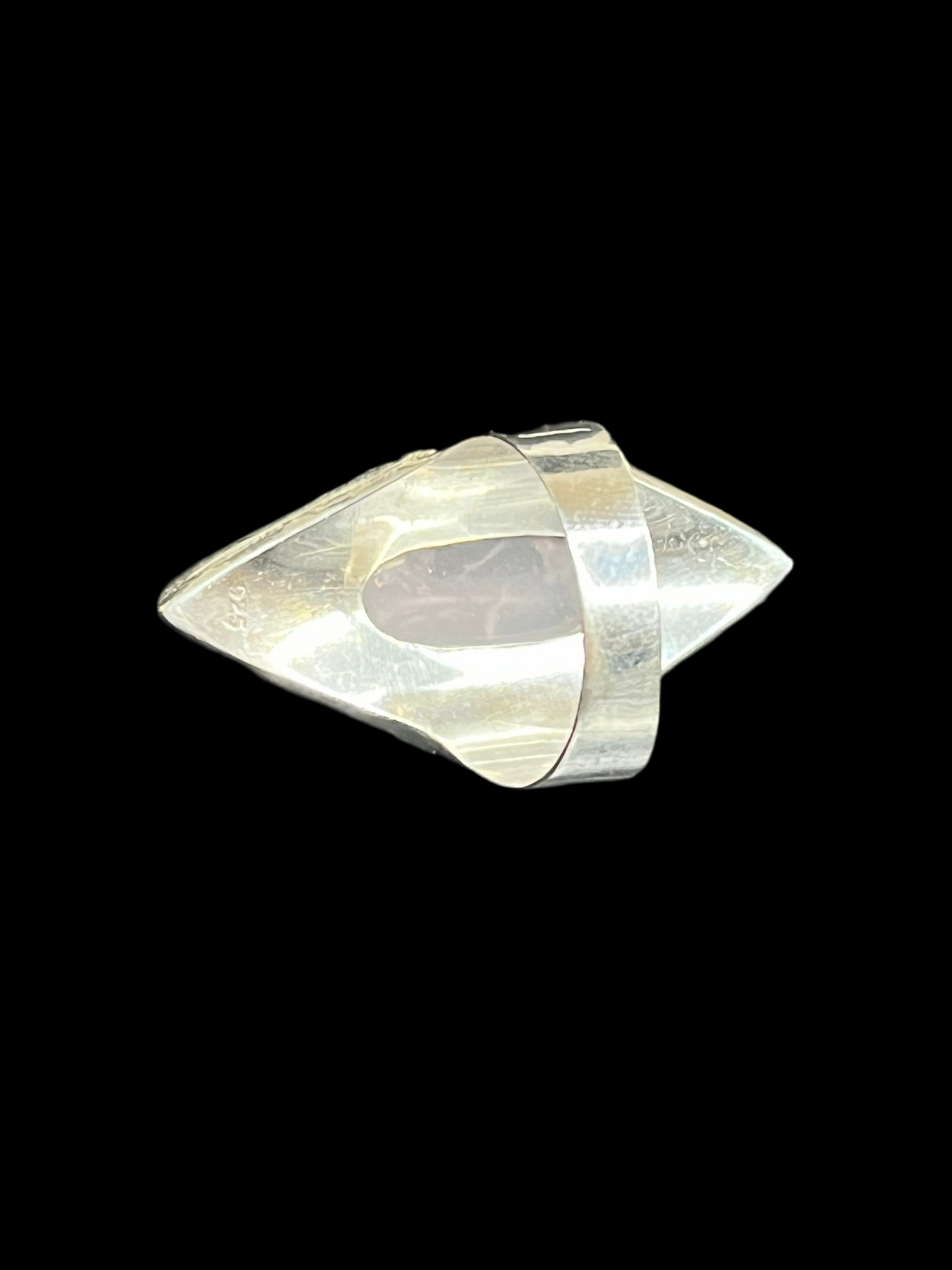 Rose Quartz Sterling Silver Ring - size 9