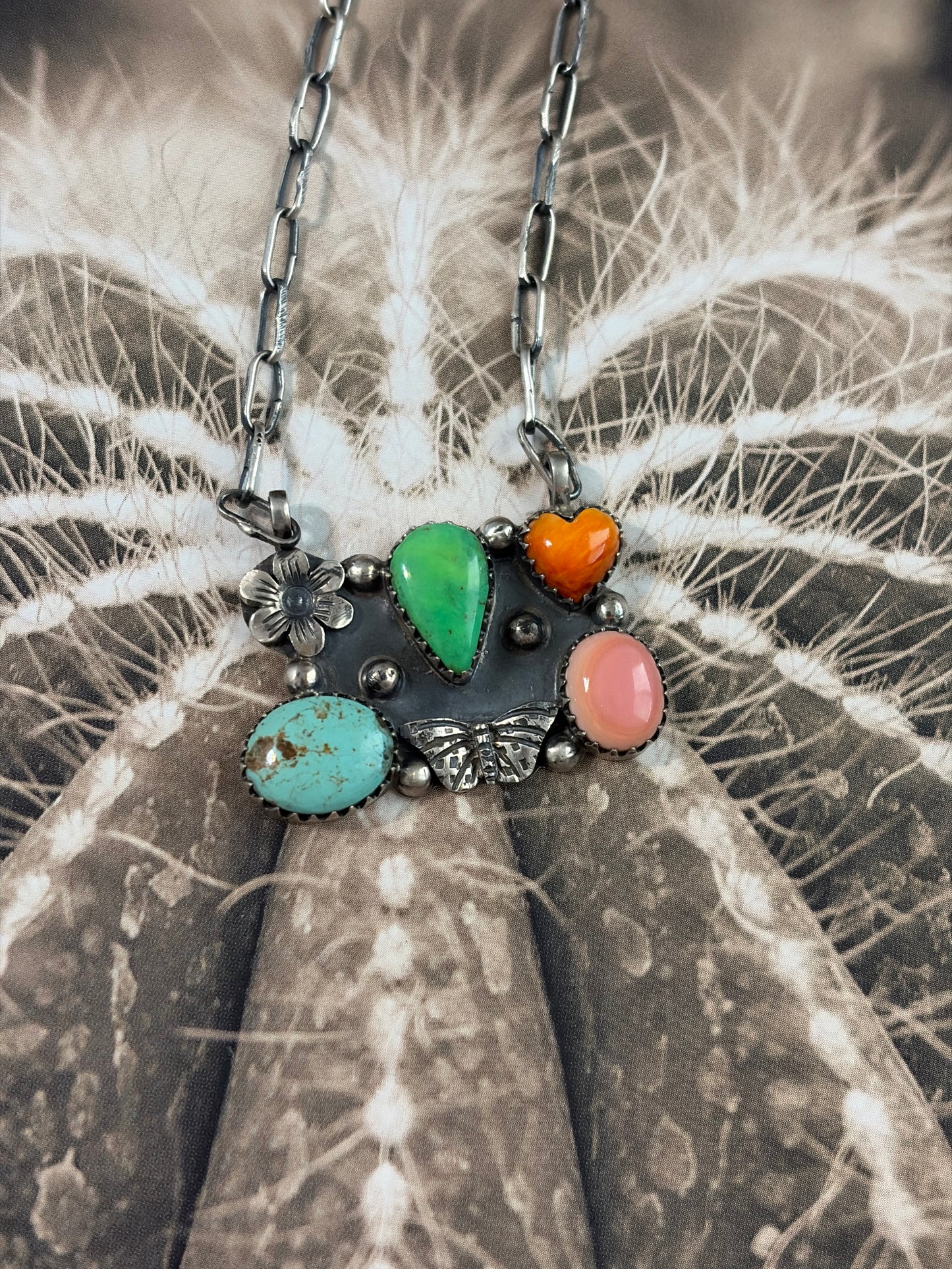 Handcrafted Multi-Stone Garden Necklace