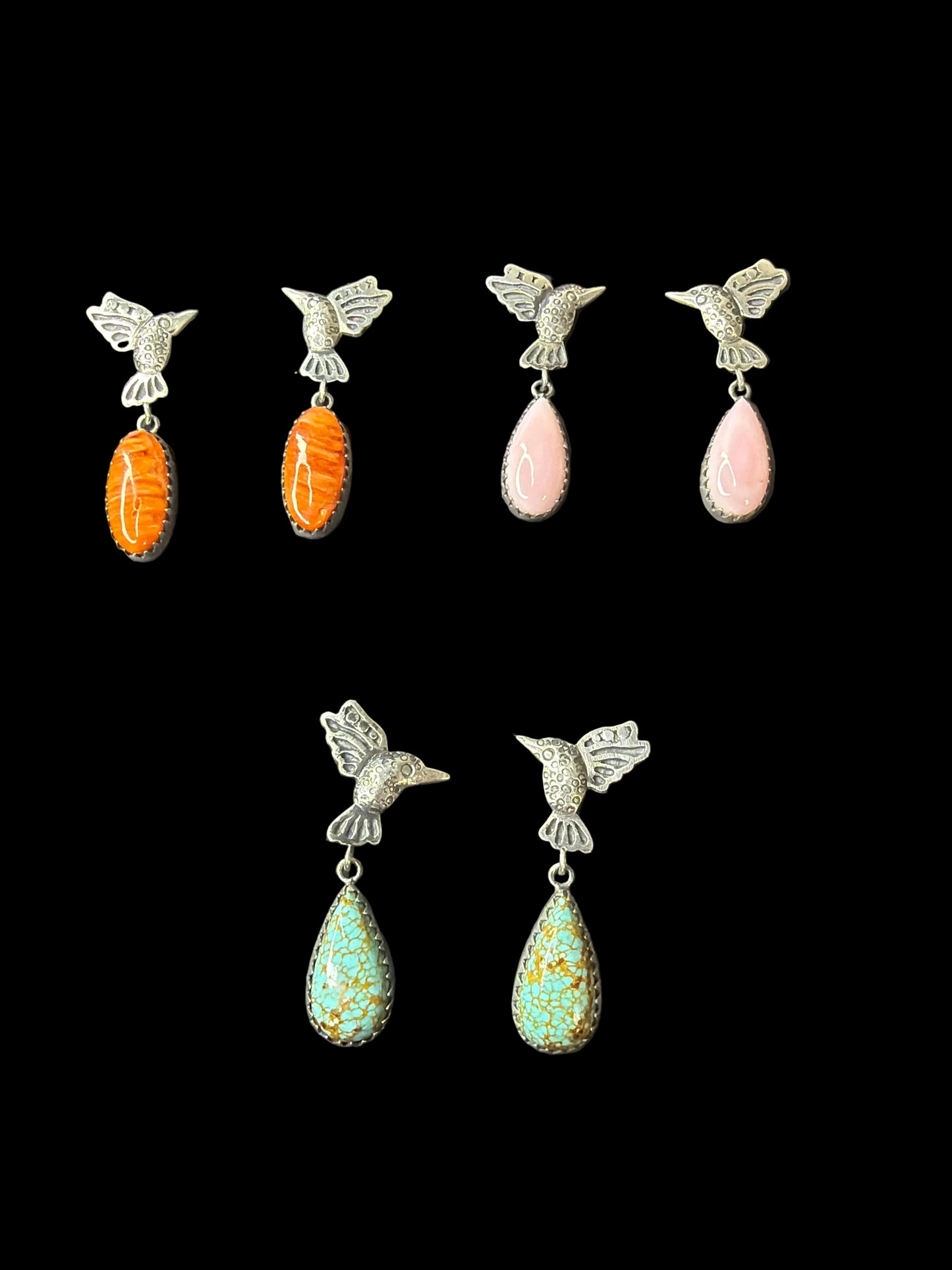 Handcrafted Hummingbird Drop Earrings