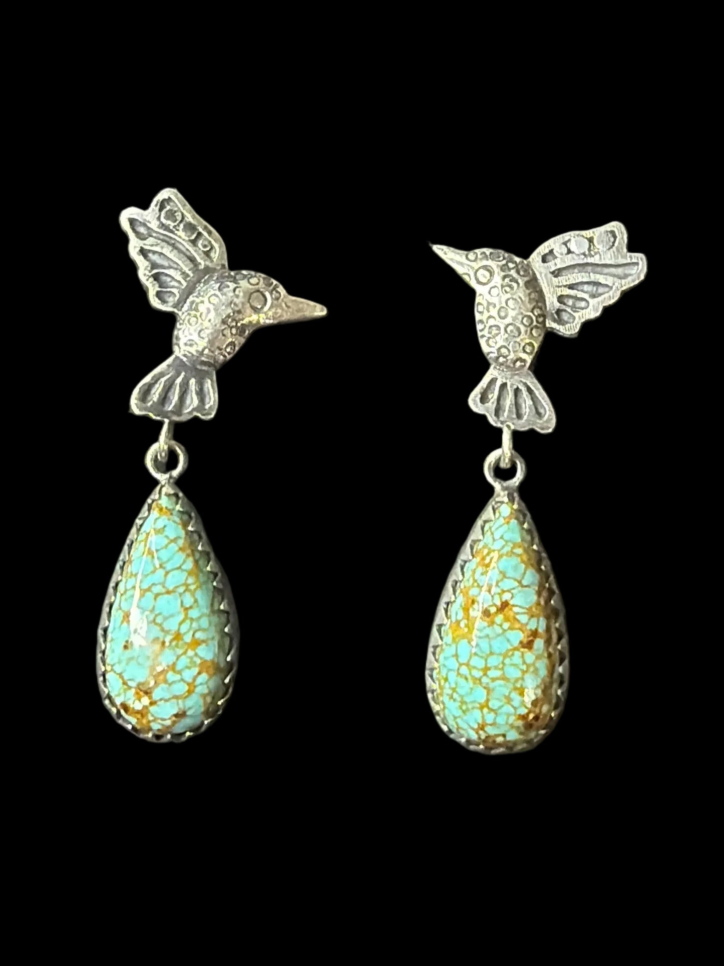Handcrafted Hummingbird Drop Earrings