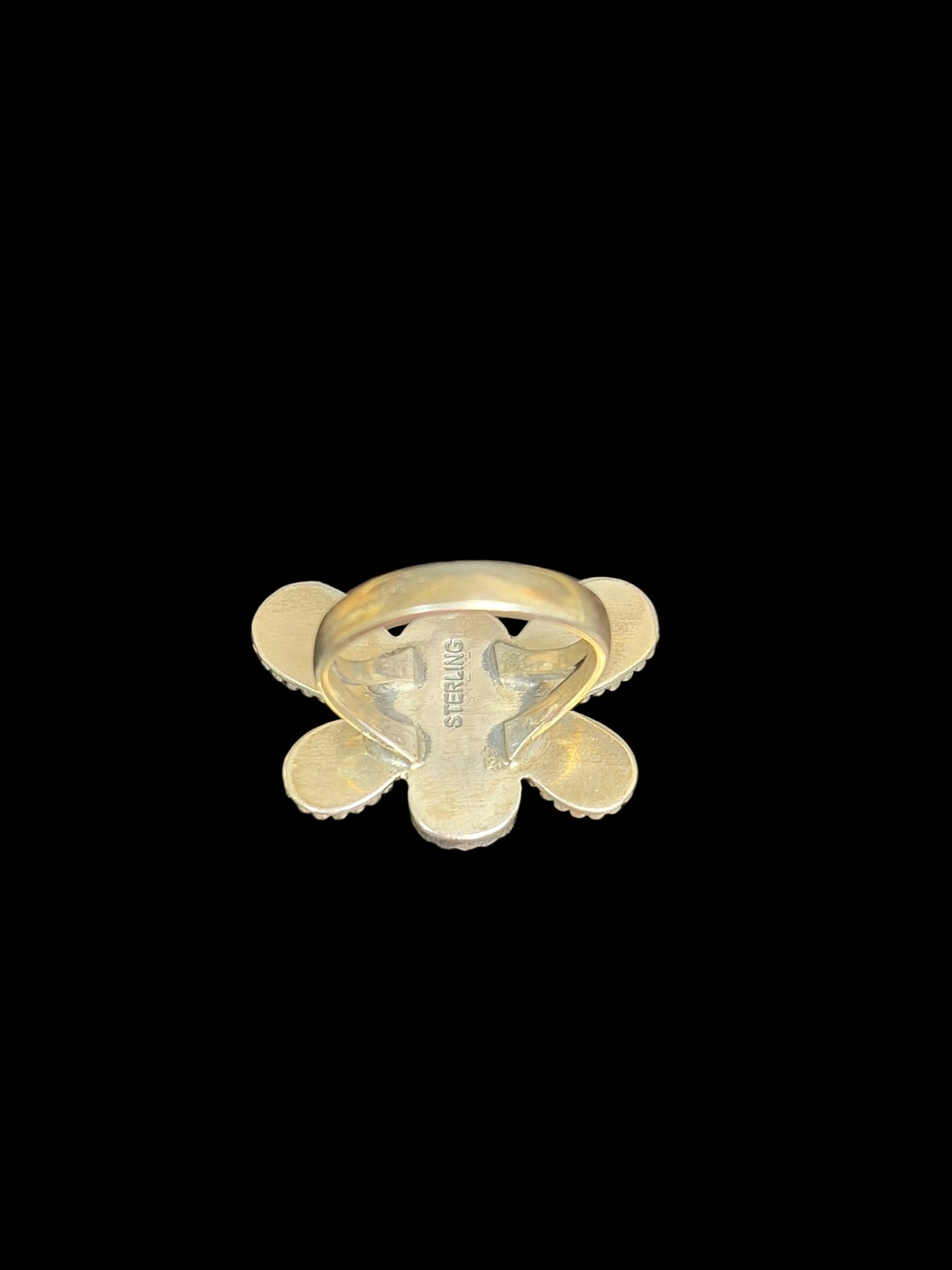 Handcrafted Orange Spiny Dragonfly Ring - size 9