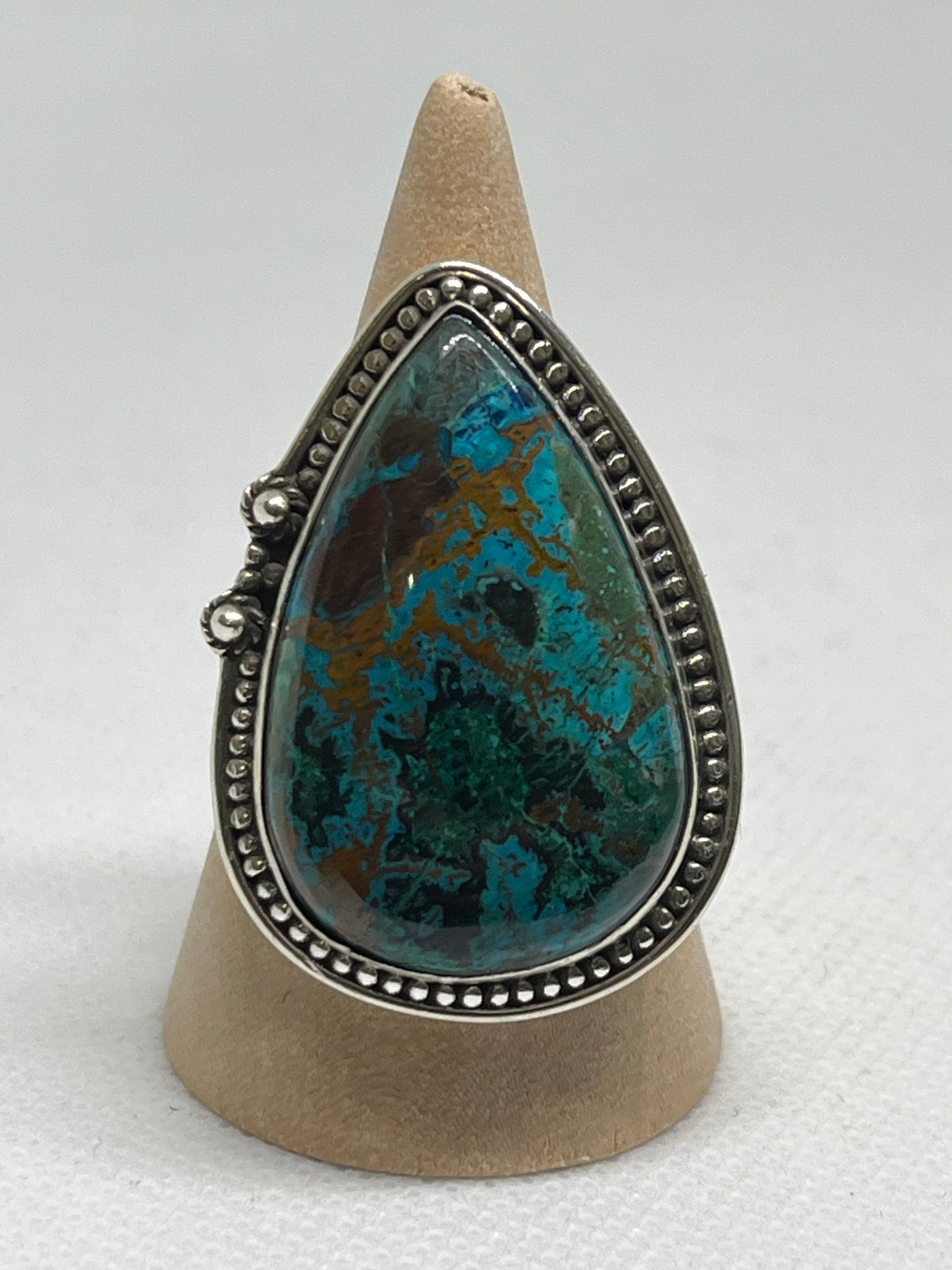 Azurite Malachite Sterling Silver Rings sizes 5-12