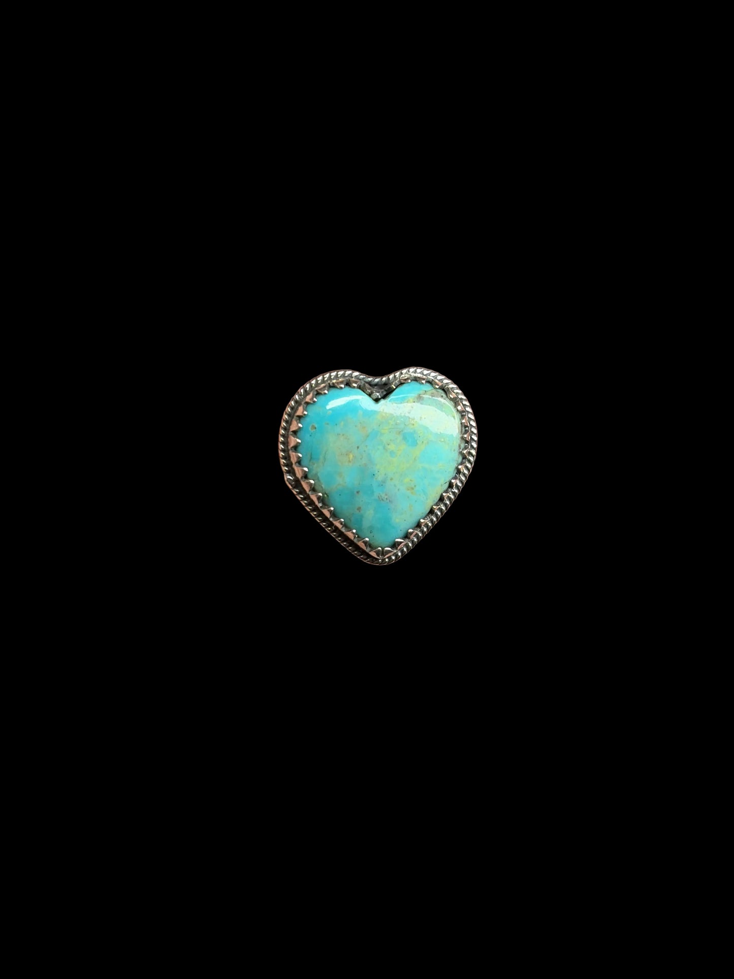 The Arizona Turquoise Heart Rings