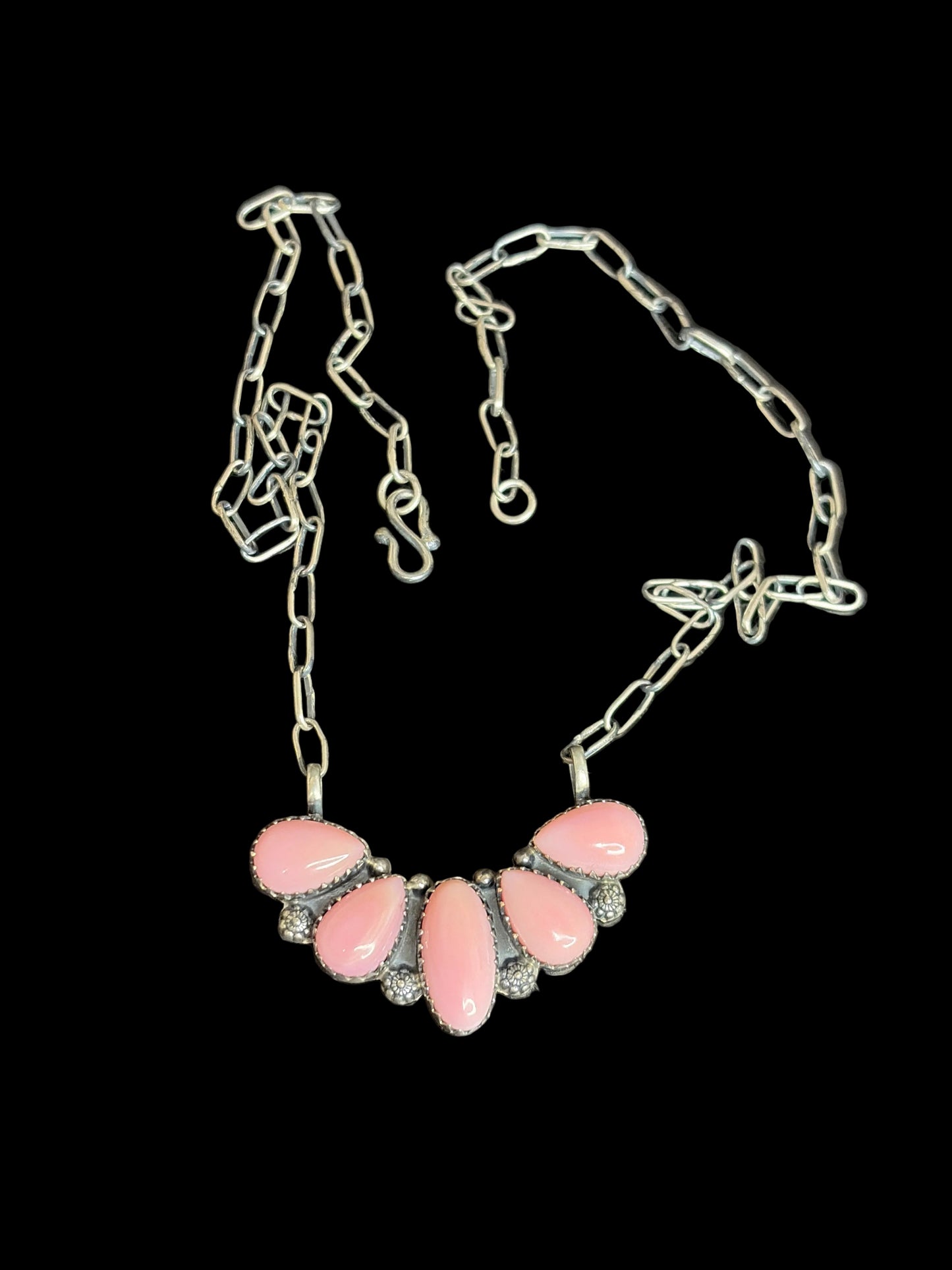 Handcrafted Pink Conch Multi-Bar Necklace