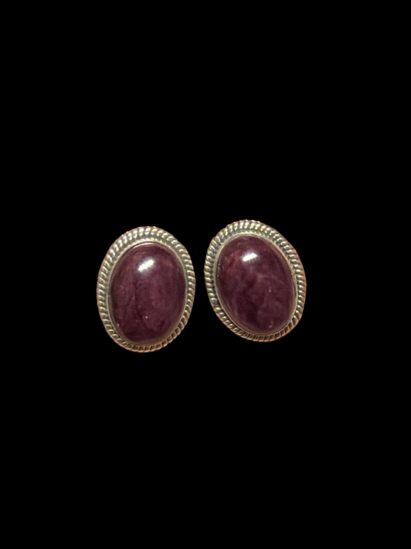 Handmade Purple Spiny Earrings