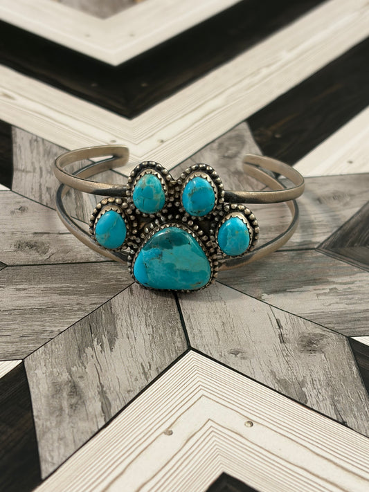 The Paw Cuff - Turquoise
