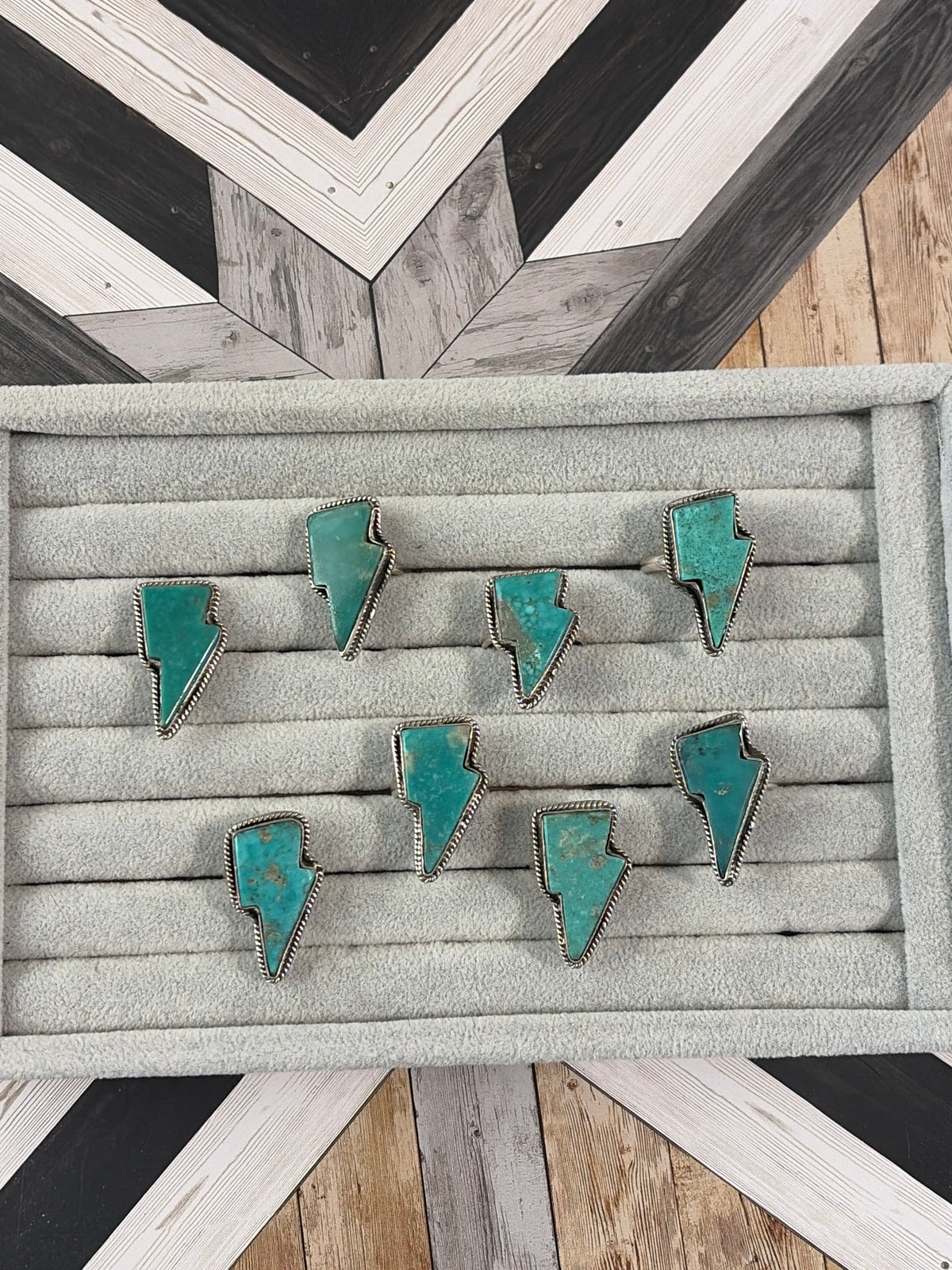The Turquoise Bolt Rings