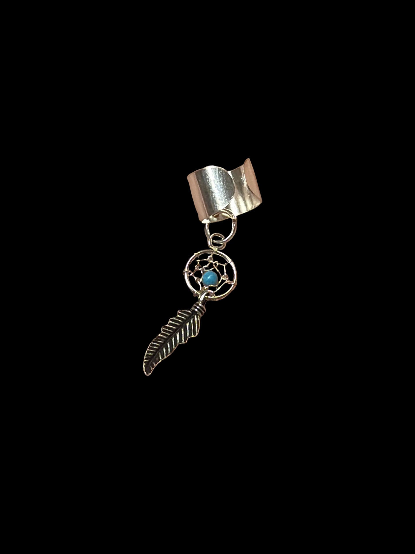 Turquoise & Sterling Ear Cuff