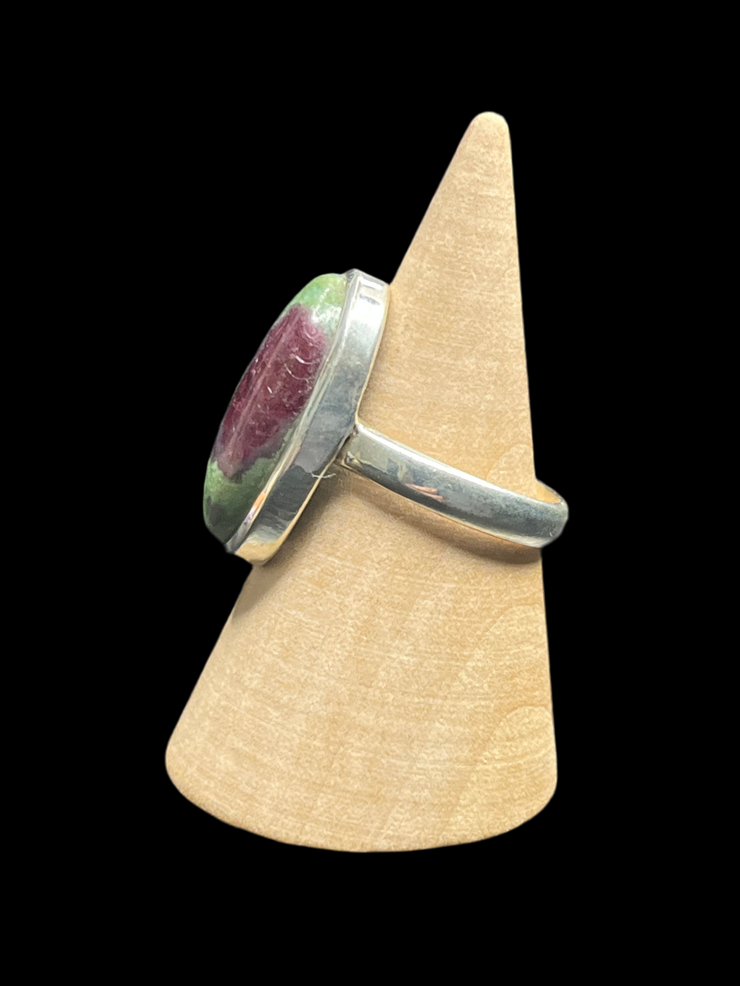 Ruby Zoisite Sterling Silver Ring - size 8