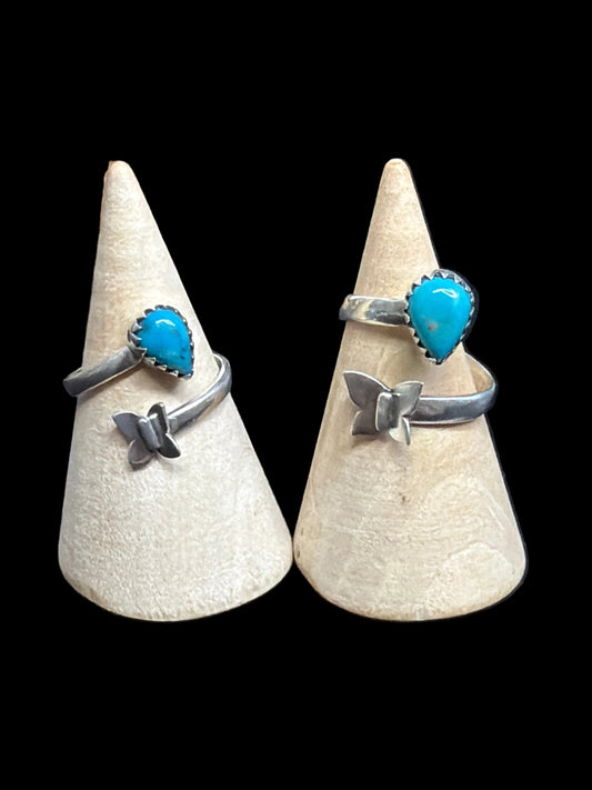 Handcrafted Butterfly Bypass Rings