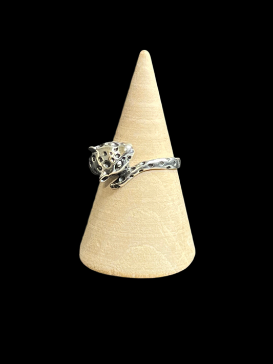 Sterling Silver Big Cat Ring - Size 9.5 (Artist Signed)