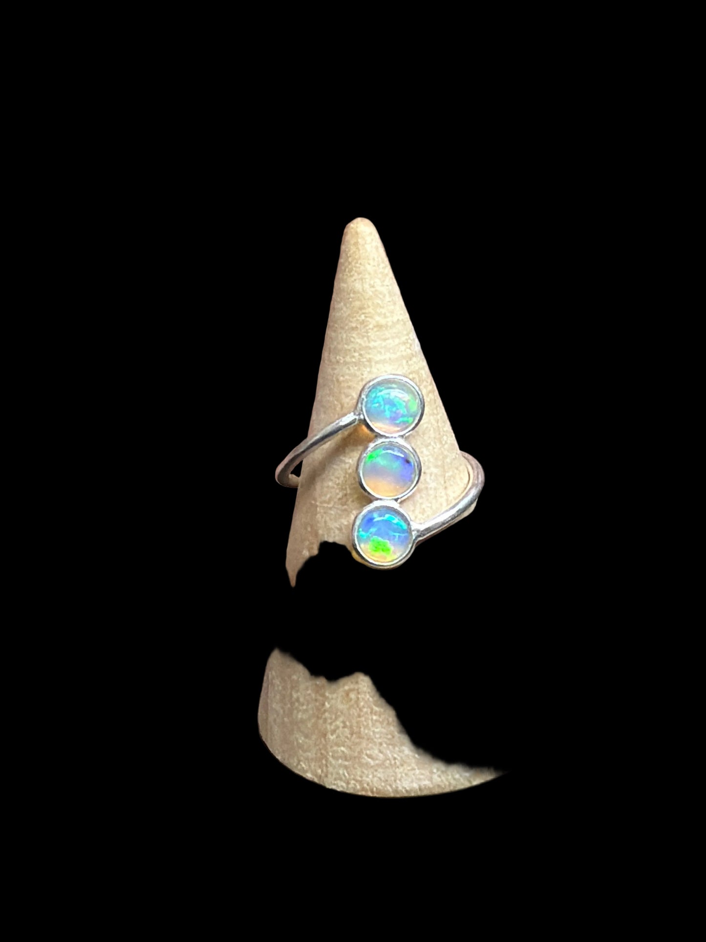 Ethiopian Opal Sterling Silver Rings