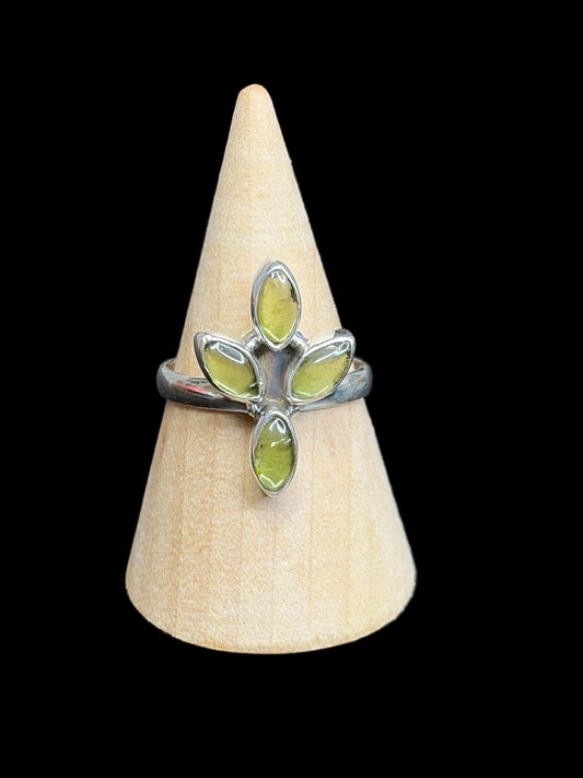 Peridot Multi-Stone Ring - size 9.5