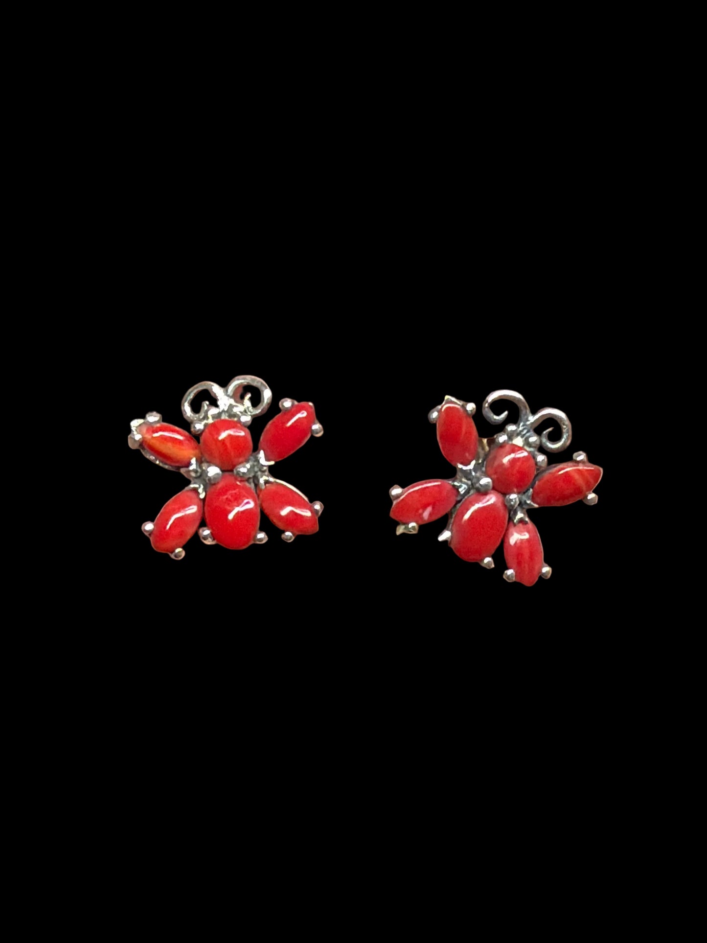 Italian Coral Butterfly Earrings