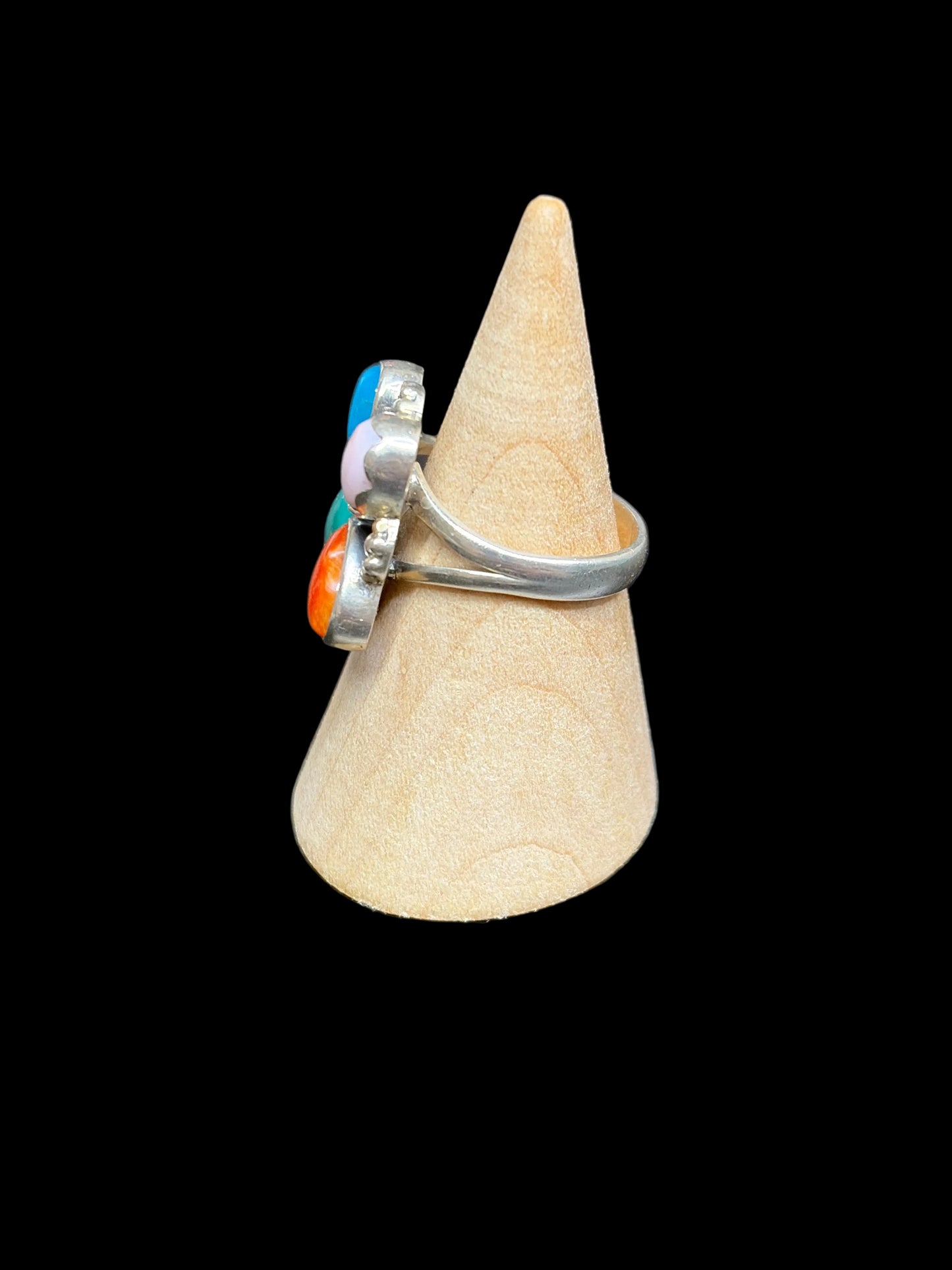 Handcrafted Multi-Stone Ring - size 7