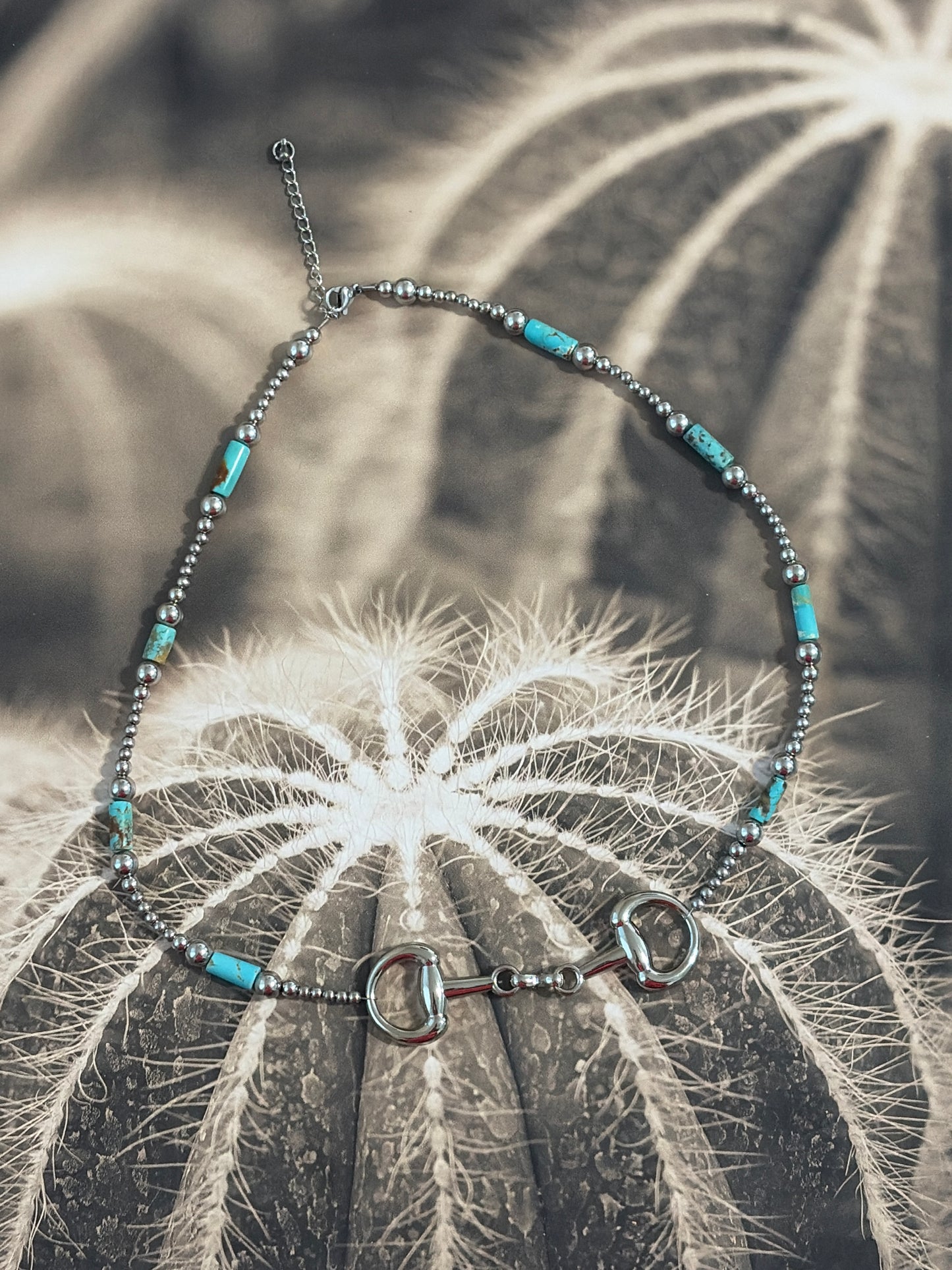 Desert Steel Kingman Bit Necklace