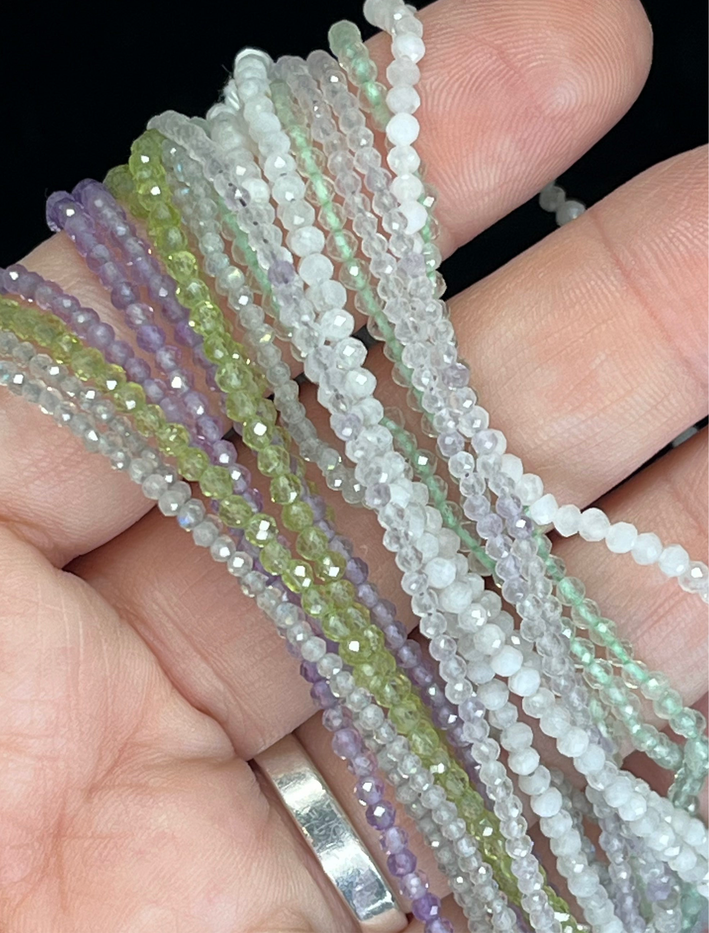 Faceted Natural Gemstone Necklace & Bracelet Sets