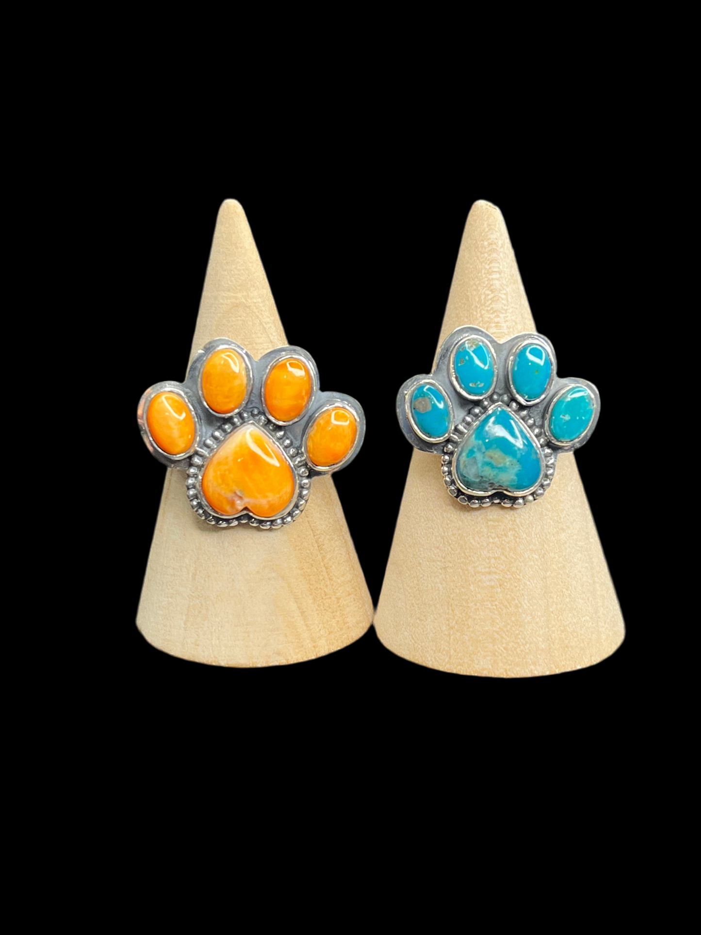 Sterling Silver Paw Rings