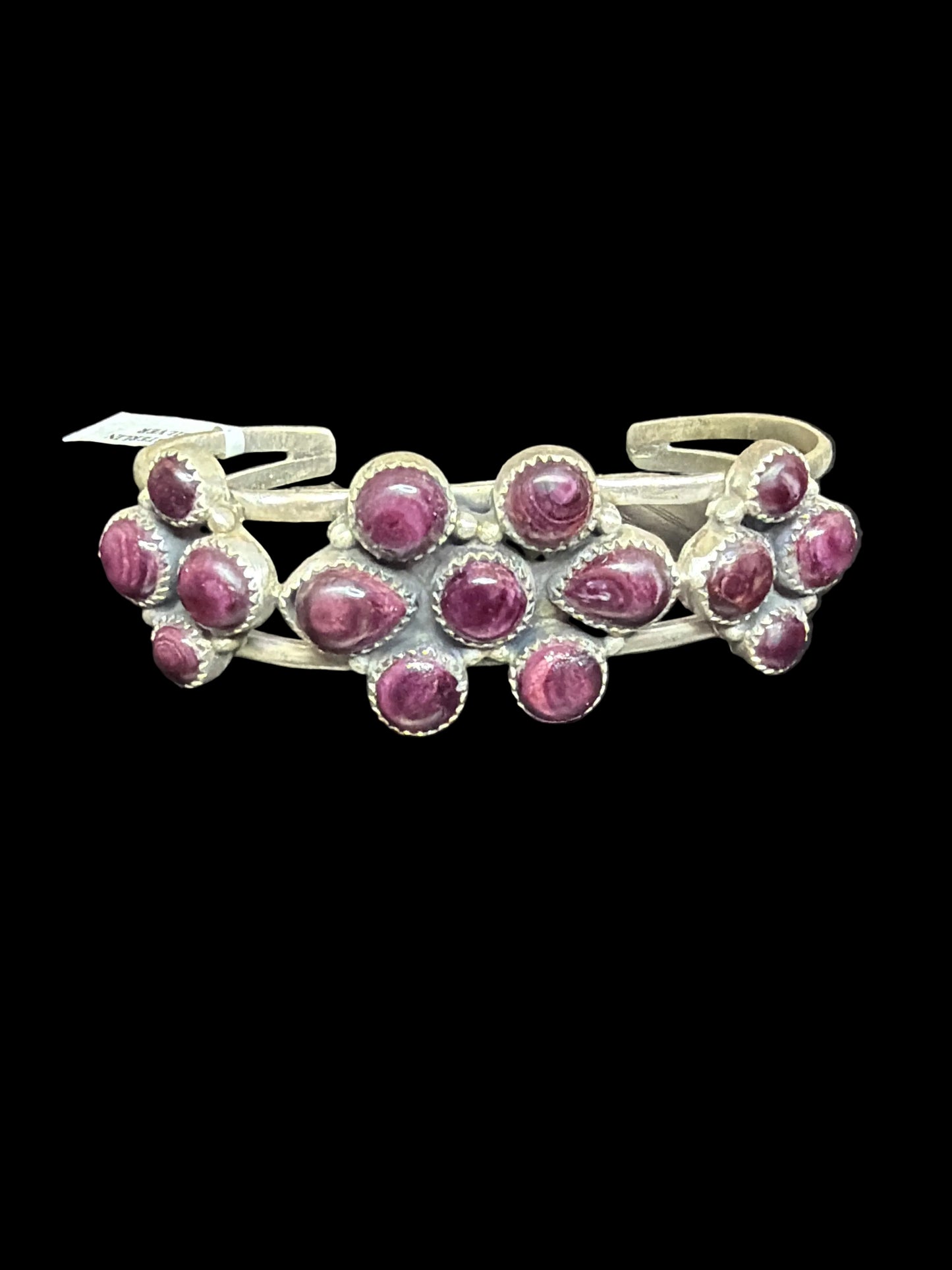 Purple Spiny Multi-Cluster Cuff Bracelet