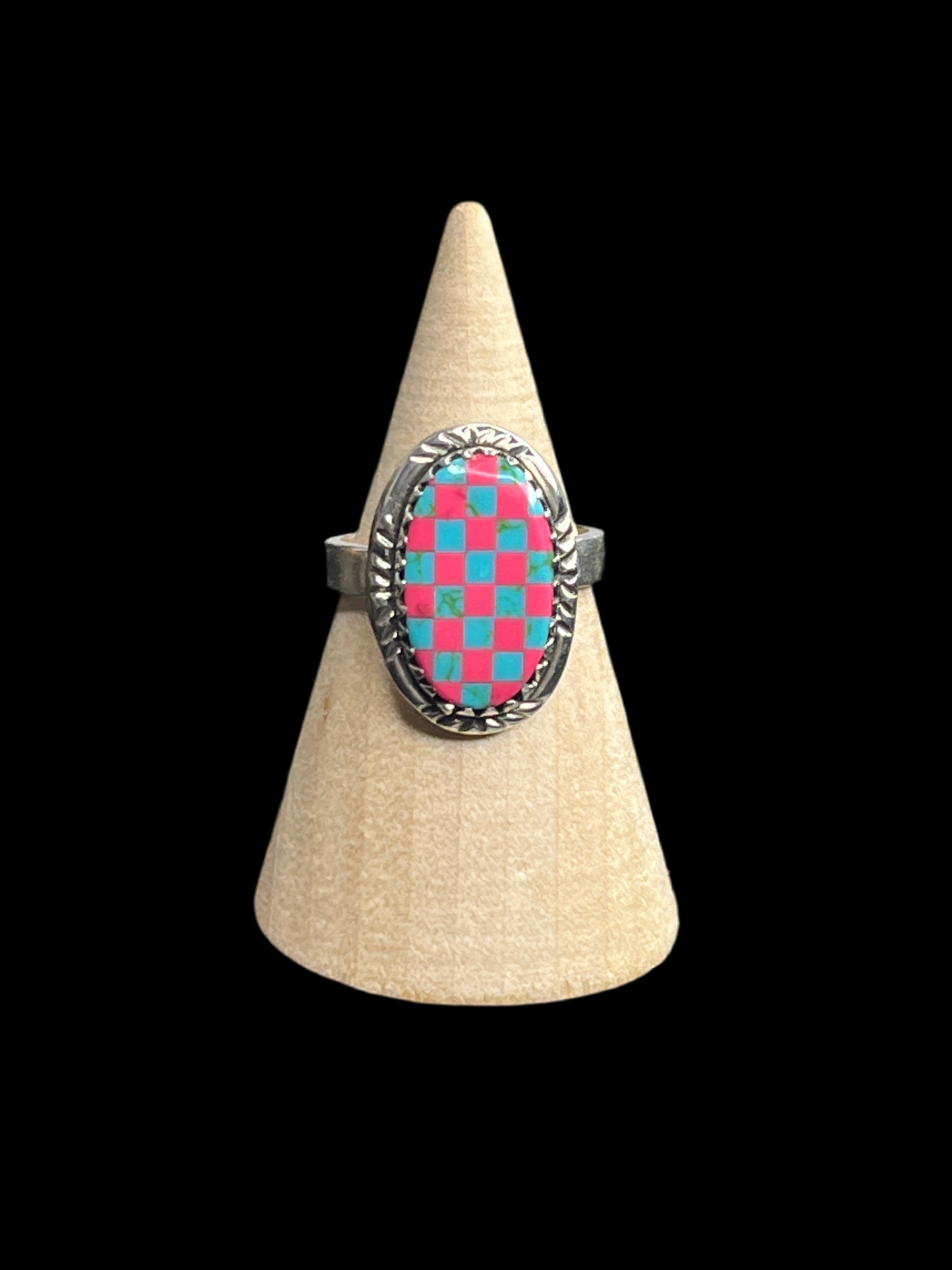 Checker Sterling Silver Rings