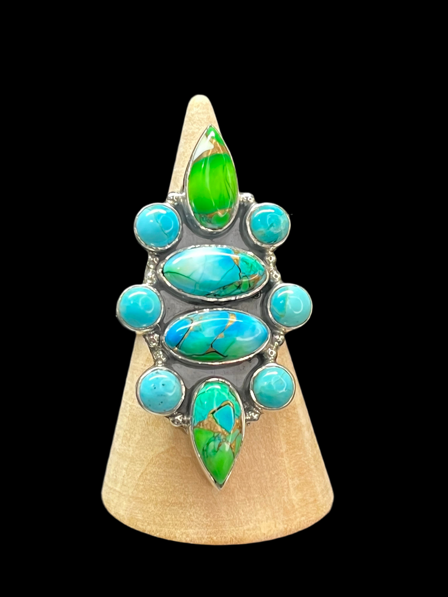 Dahlia Cluster Statement Rings - Adjustable