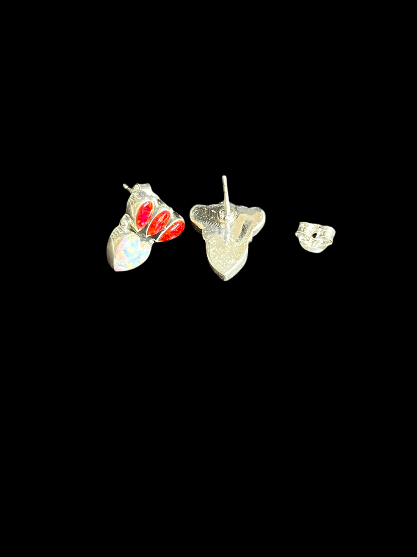 Aurora Opal Sterling Silver Earrings