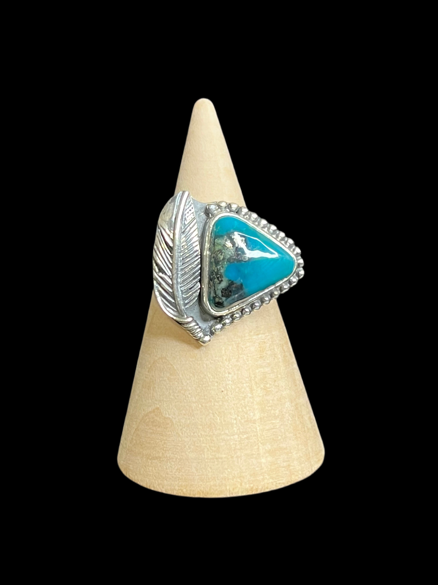 Kingman Turquoise Sterling Silver Ring - size 6