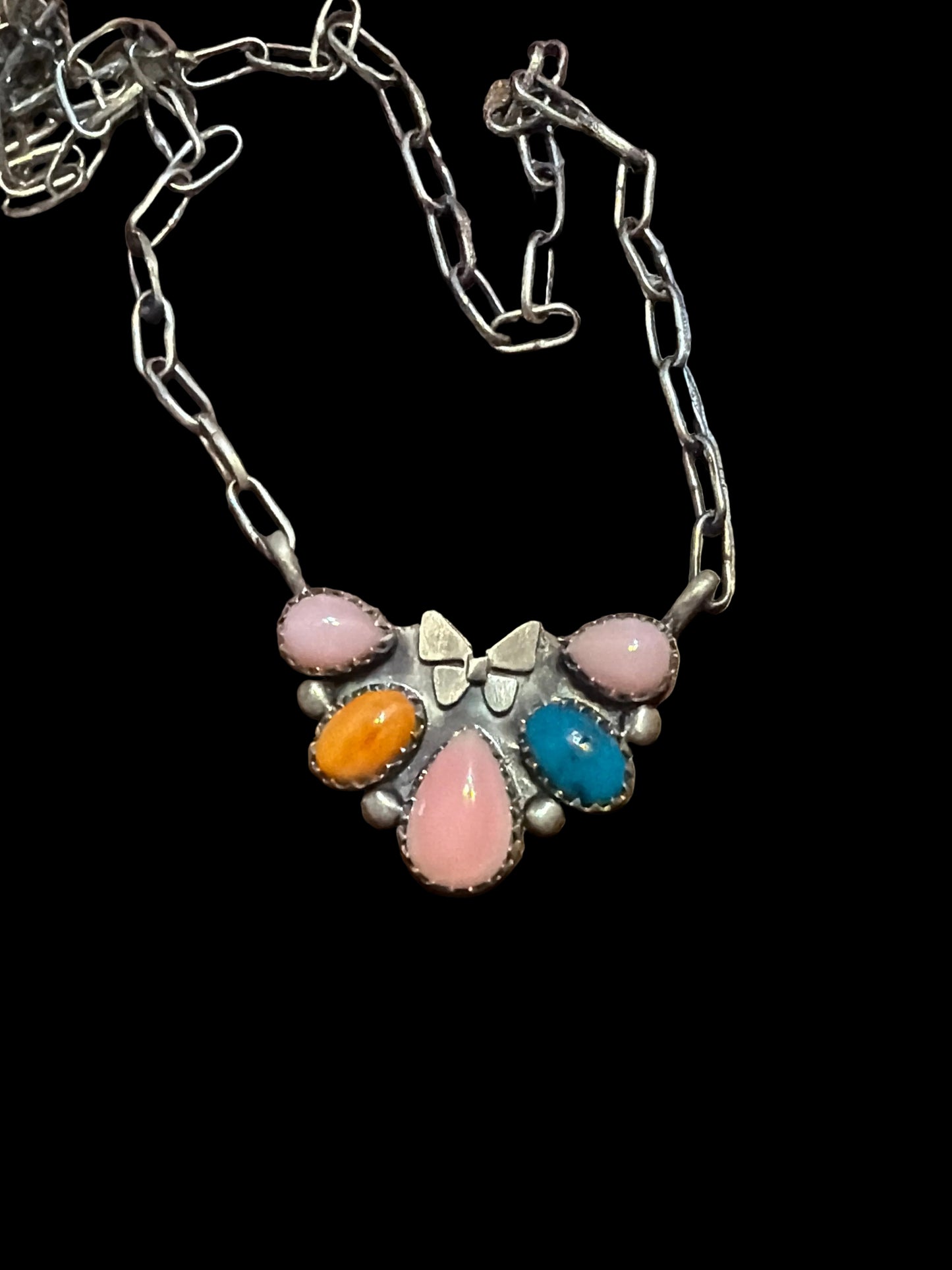 Handcrafted Multi-Stone Butterfly Necklace