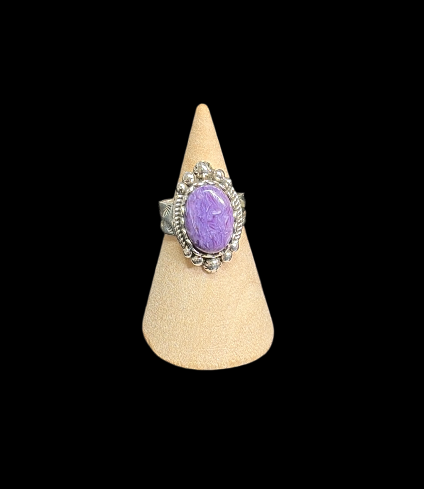 Genuine Charoite Rings