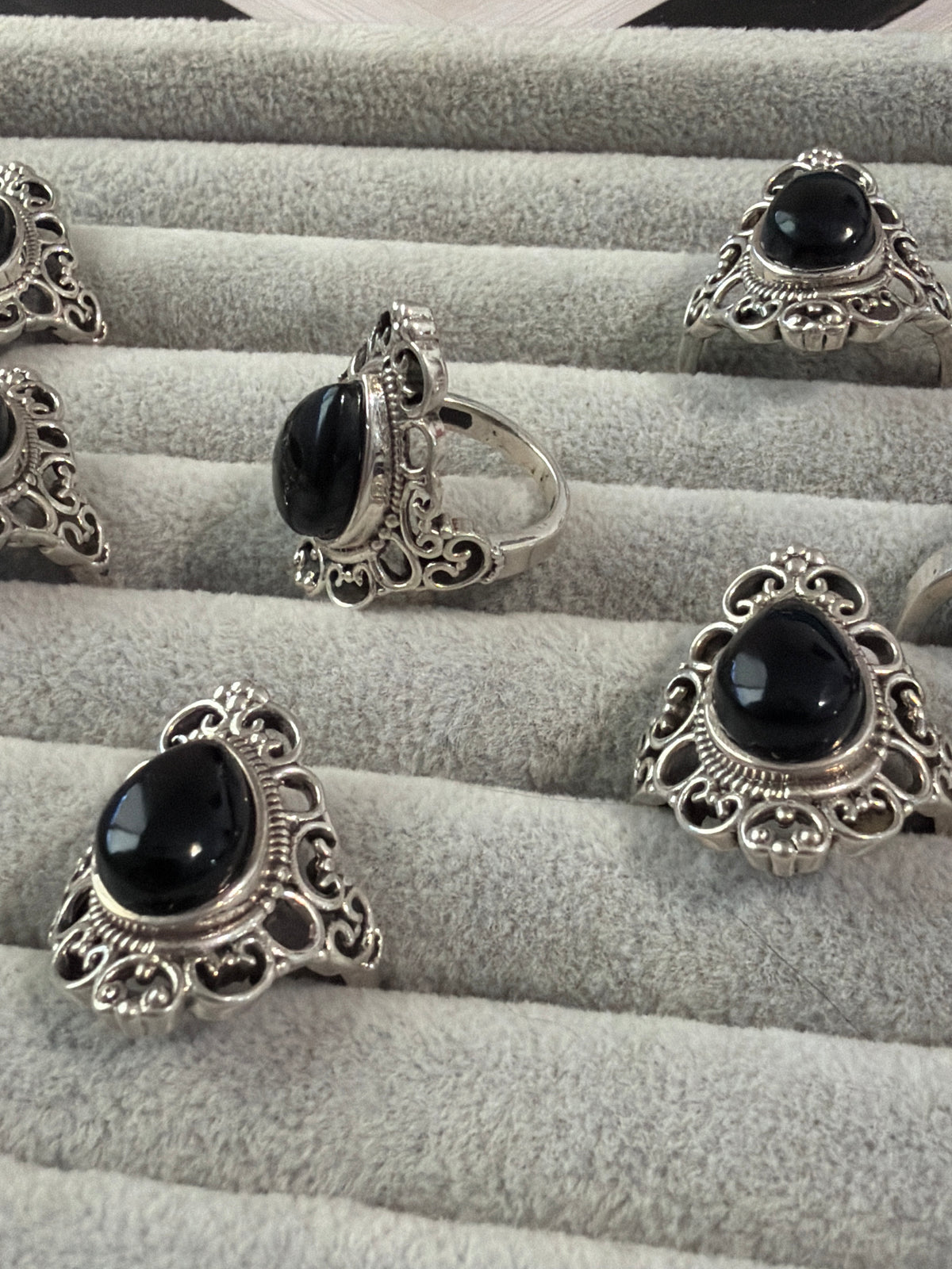 Black Onyx Statement Rings