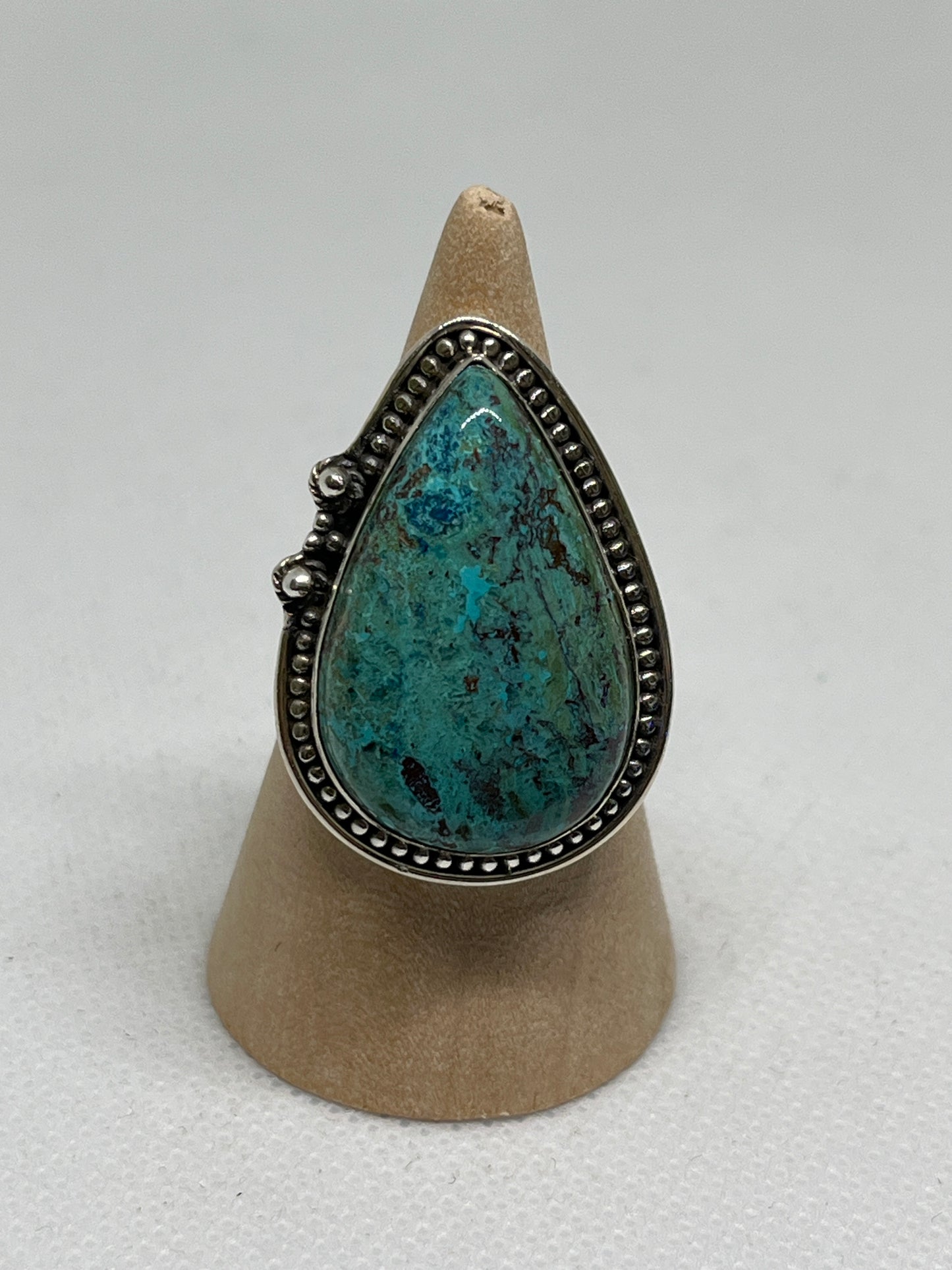 Azurite Malachite Sterling Silver Rings sizes 5-12