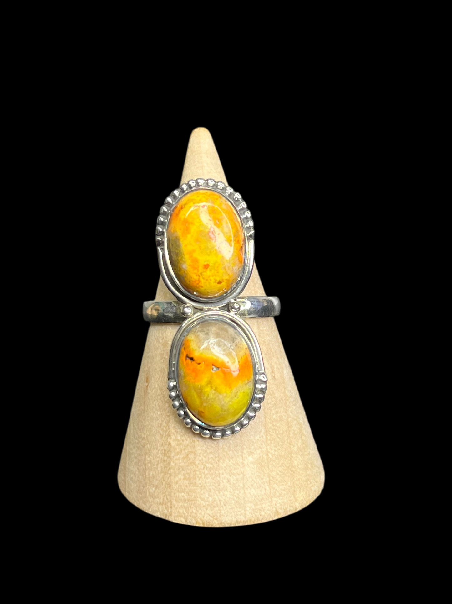 Bumblebee Jasper Sterling Silver Rings