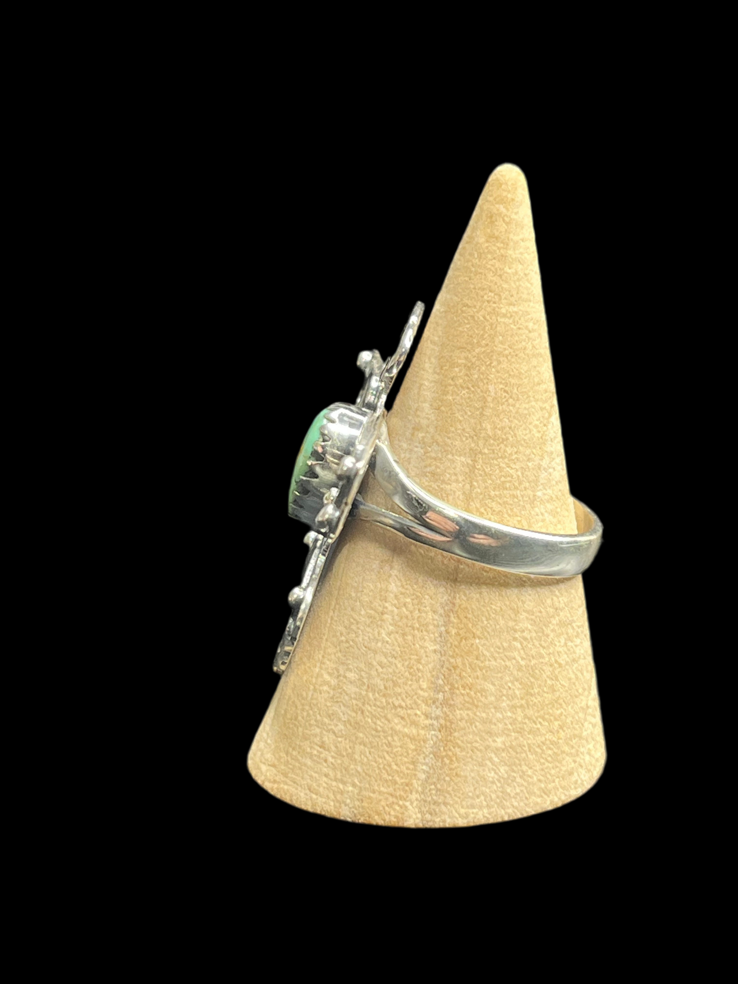 Kingman Turquoise Thunderbird Ring - Size 9