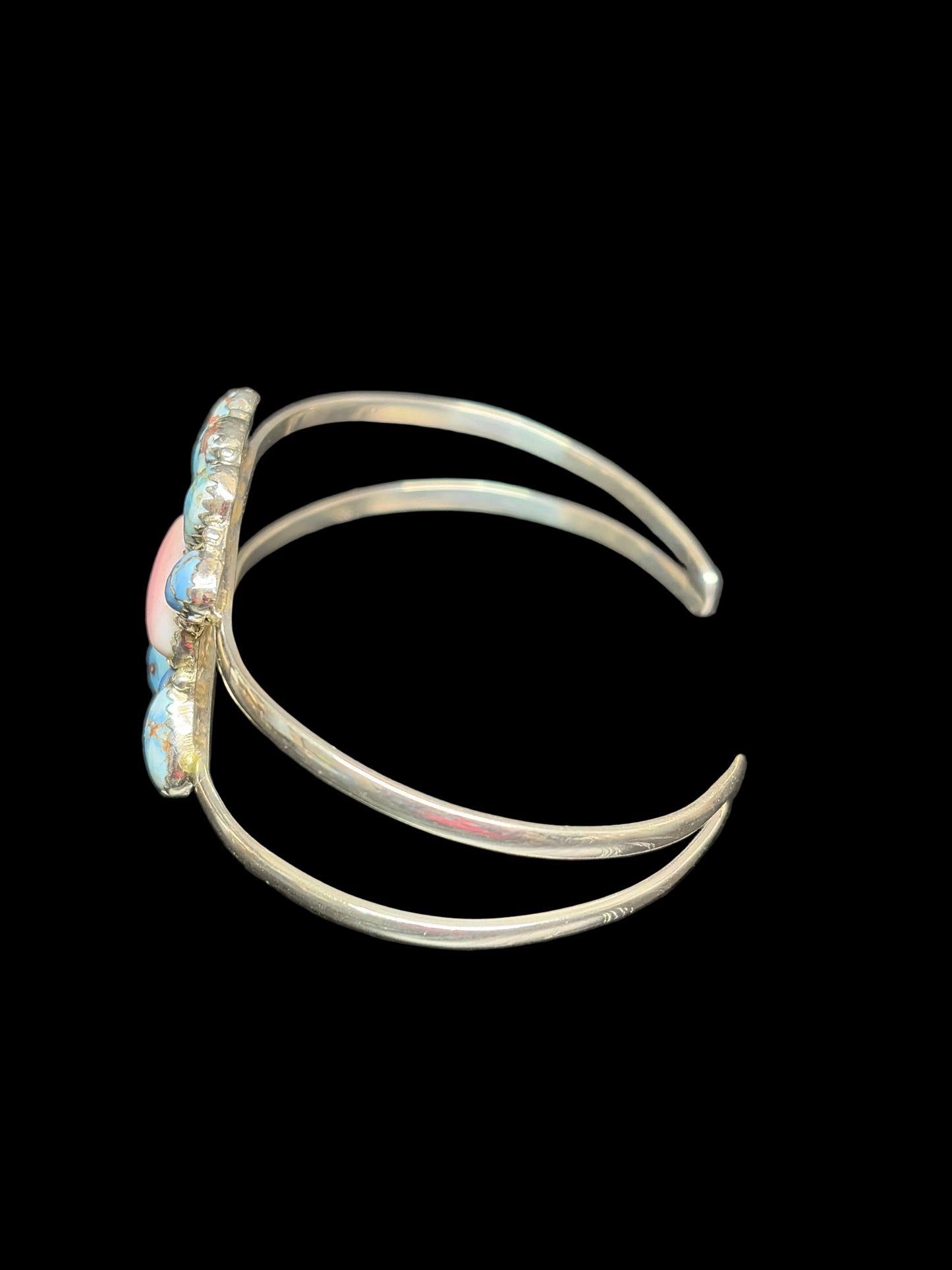 Golden Hills & Pink Conch Statement Cuff