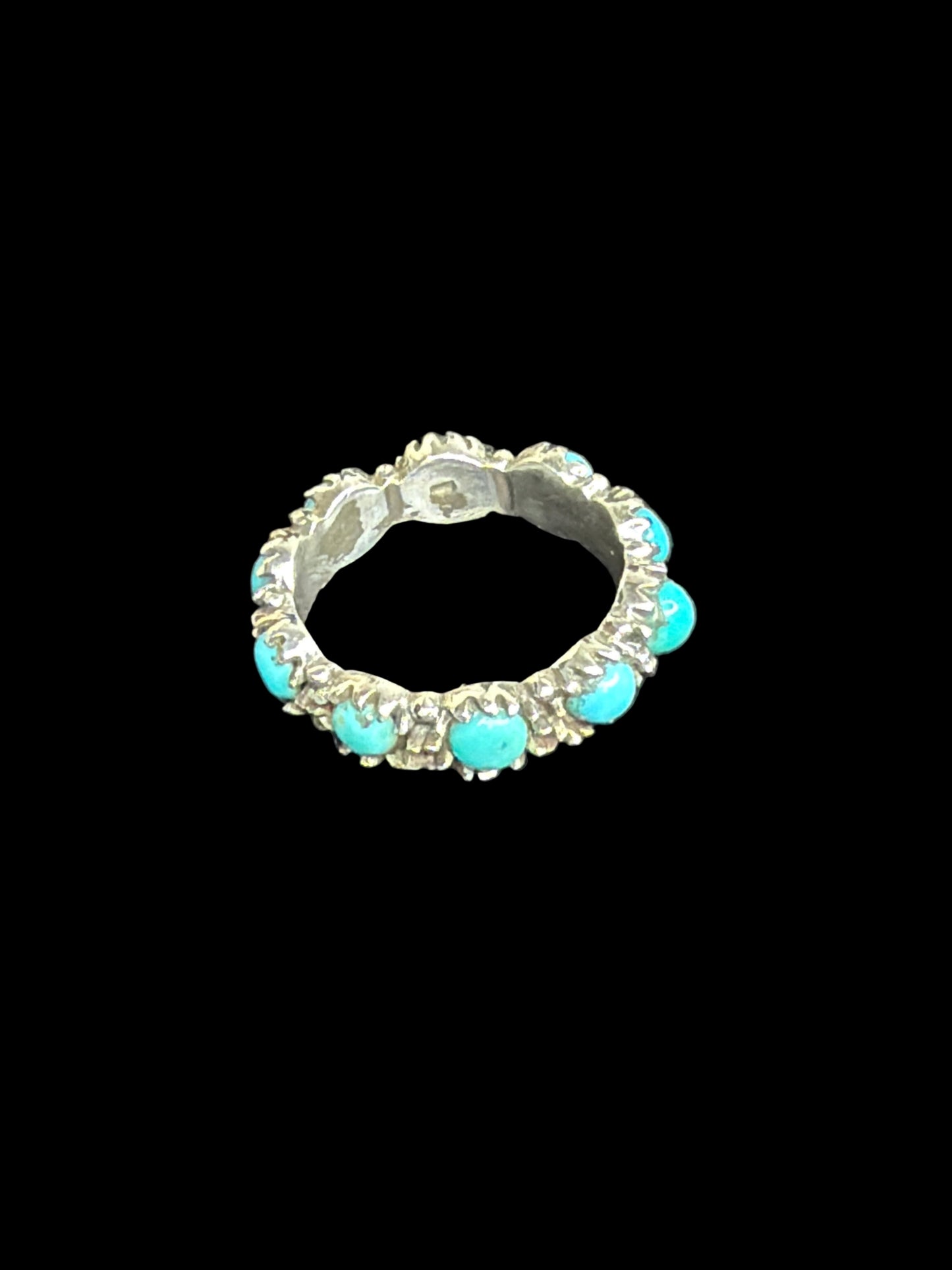 Kingman Turquoise Eternity Band Rings - sizes 5-12