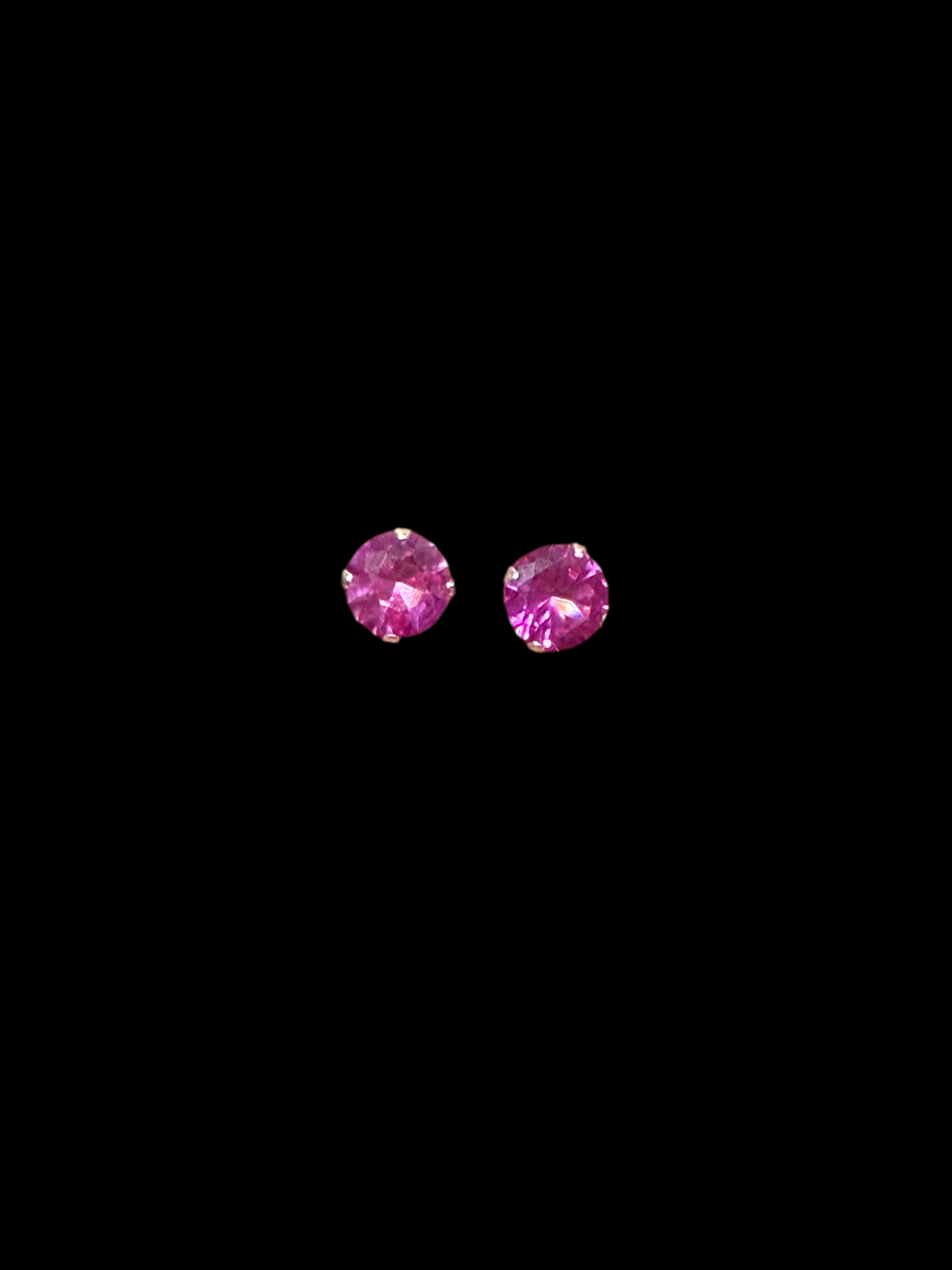 Pink Sa pphire Stone Earrings