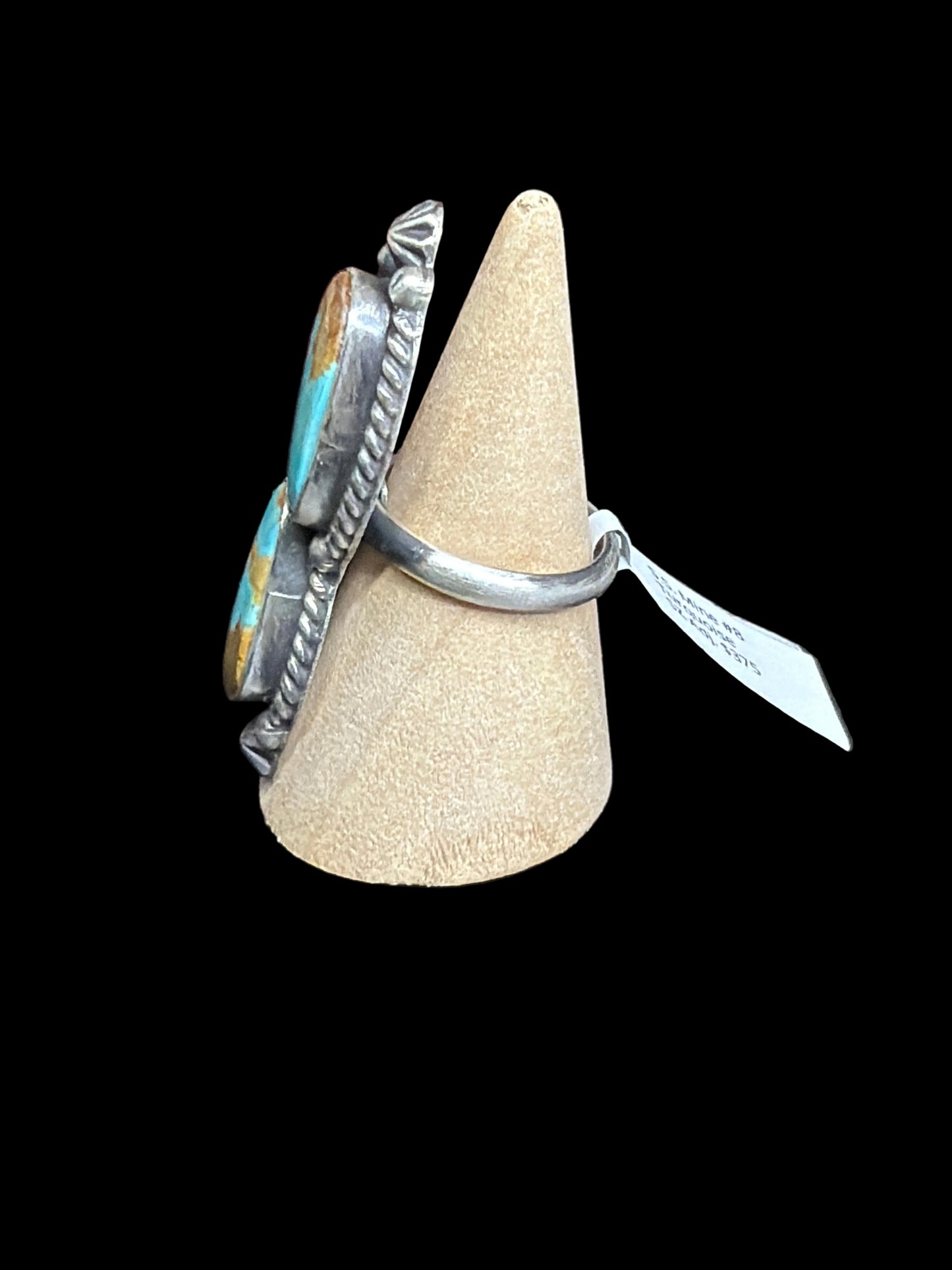 Navajo - Johnny Dixon - Mine 8 Turquoise Ring - Adjustable