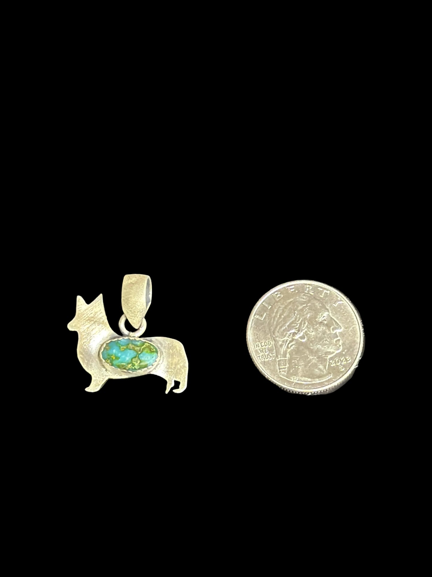 Sonoran Turquoise Corgi Pendant