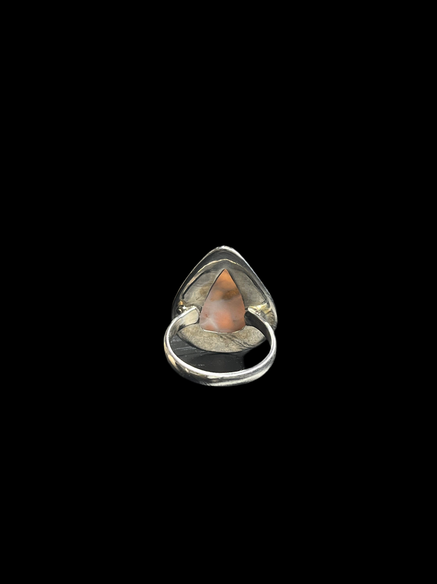 Natrolite / Pink Larimar Sterling Silver Rings