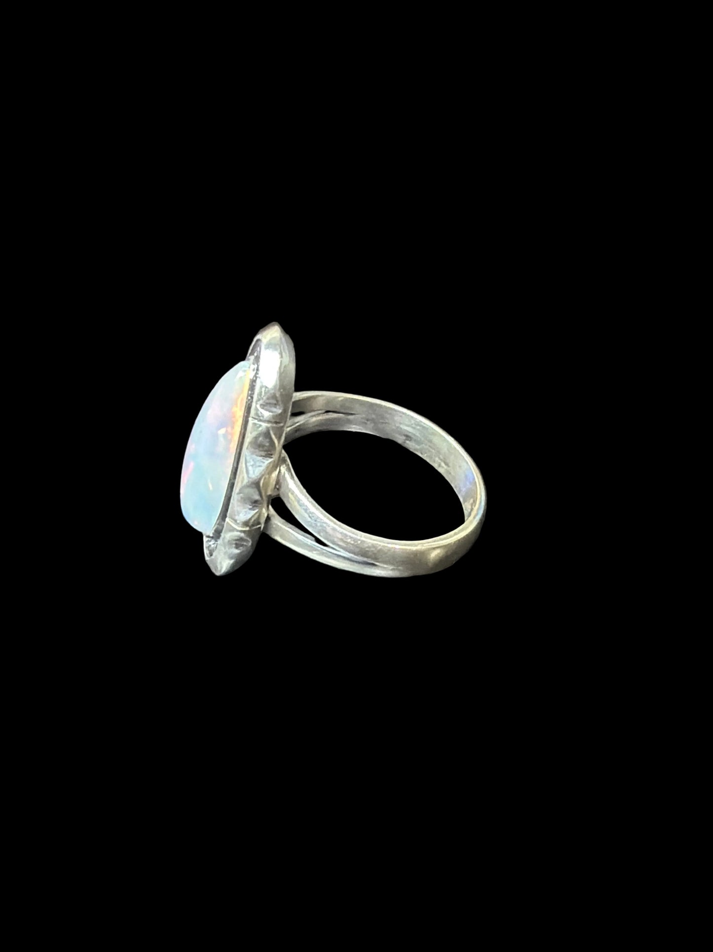 Handcrafted Ethiopian Opal Ring - size 7