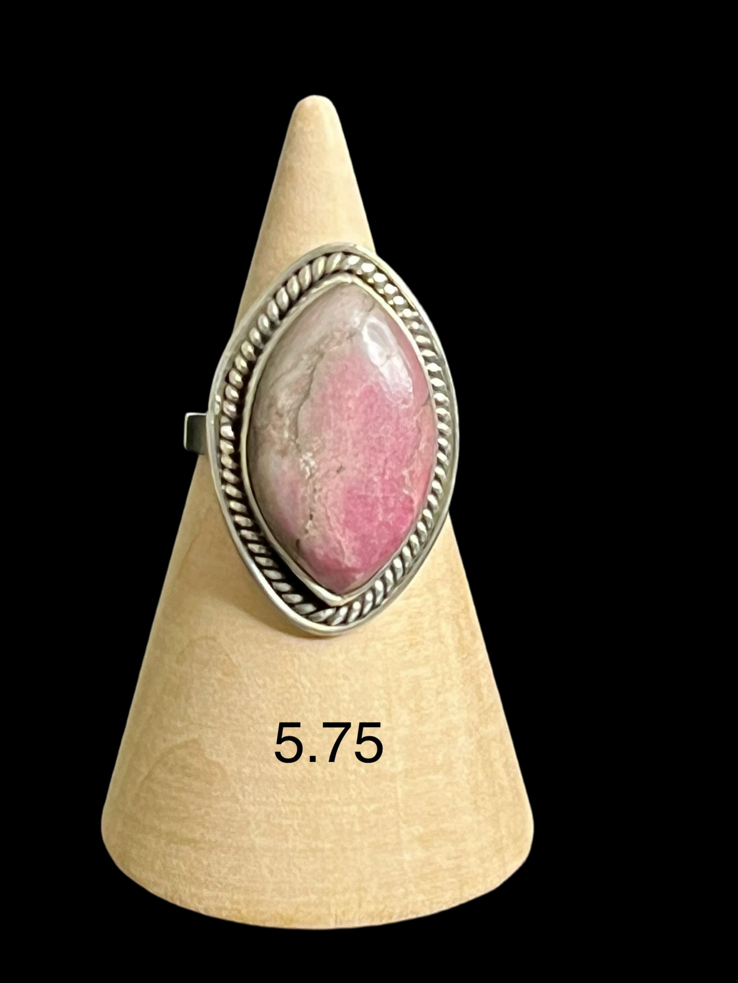 Marquise Natural Stone Sterling Silver Rings