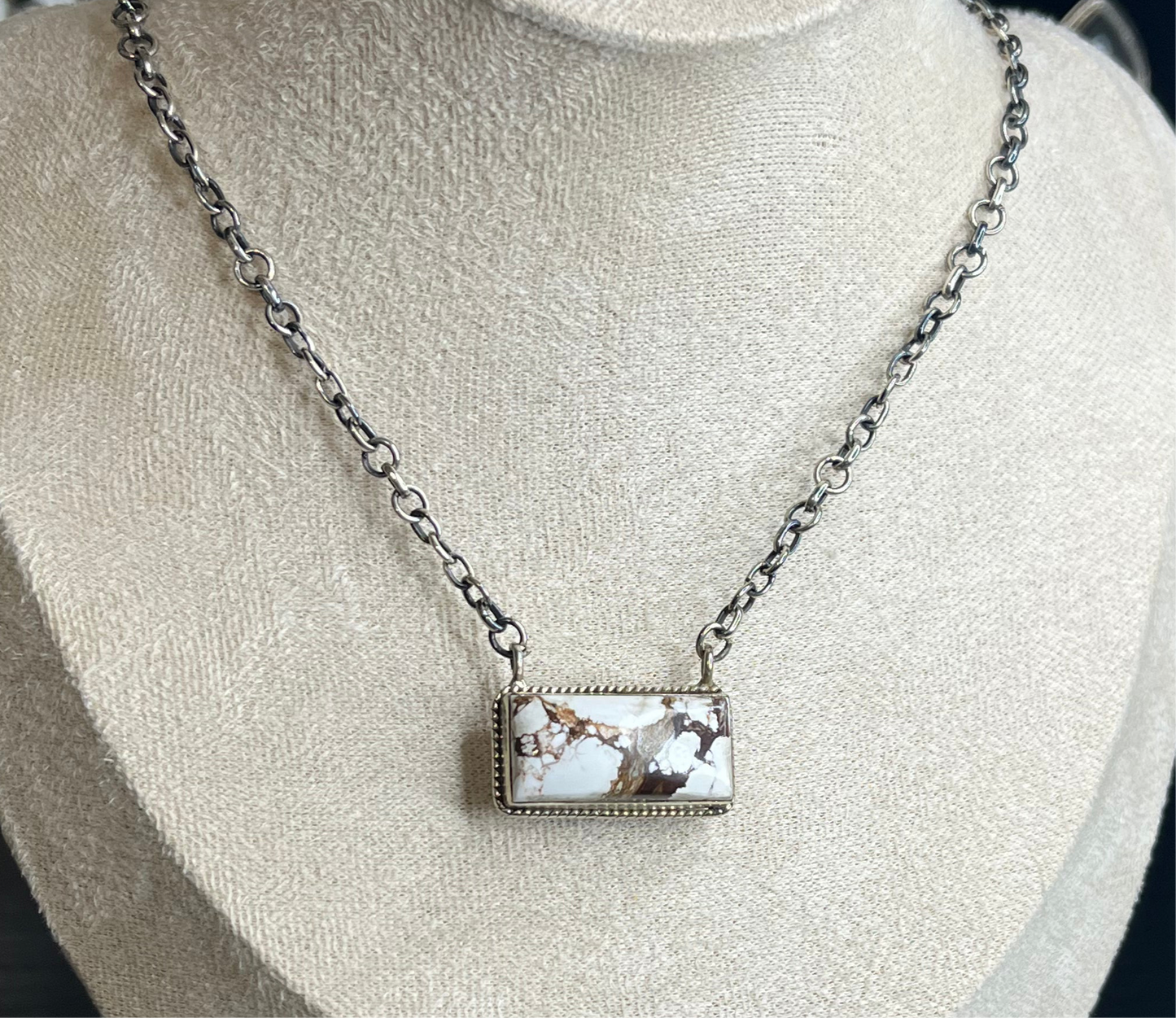 Double-Sided Bar Necklace Sterling Silver