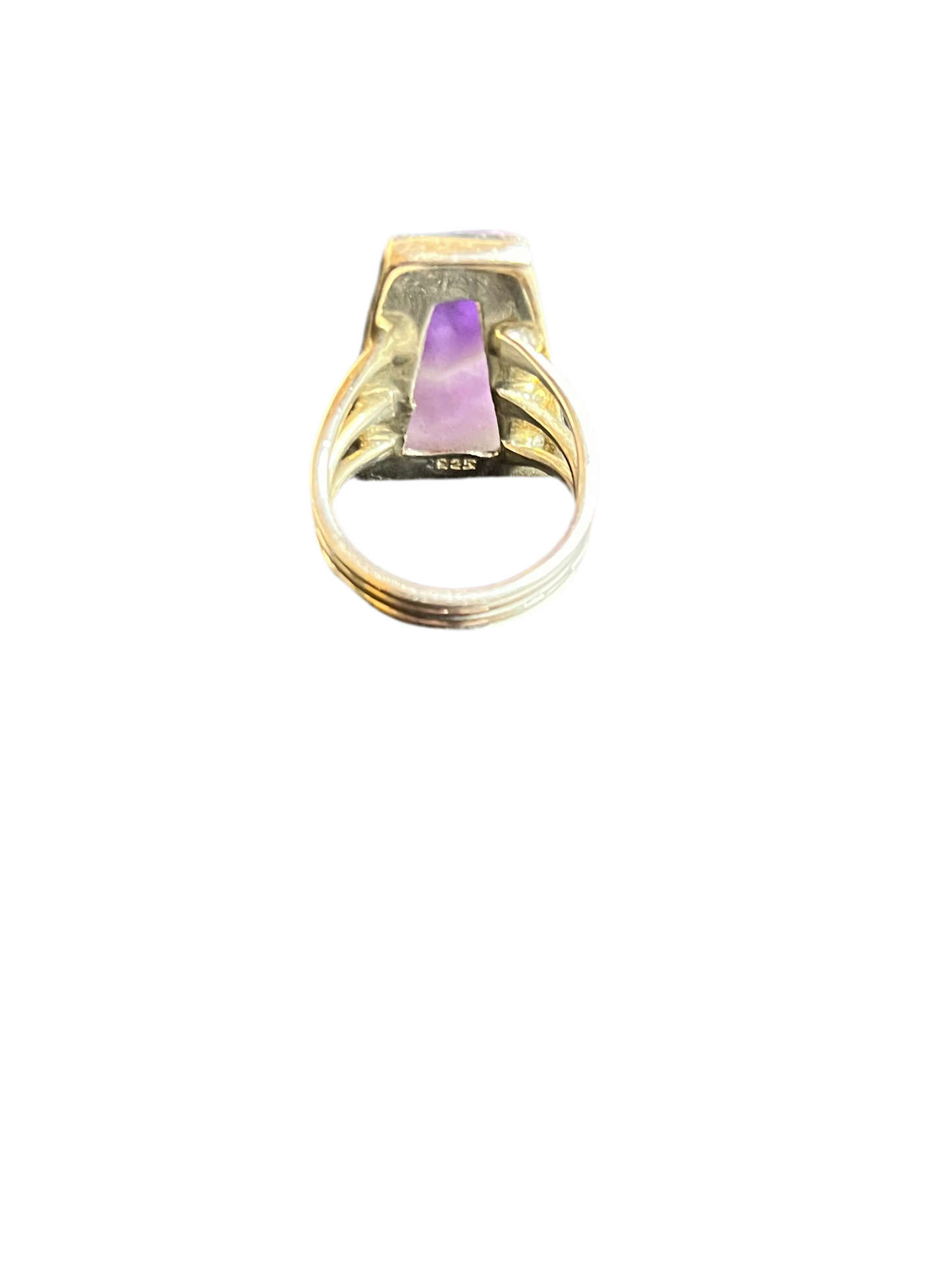 Chevron Amethyst Ring Size 7