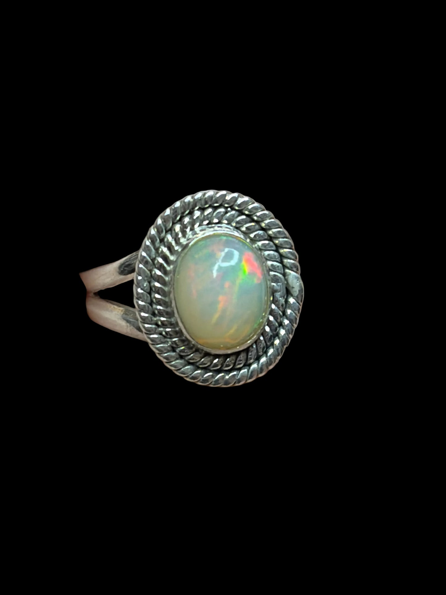 Ethiopian Opal Sterling Silver Rings