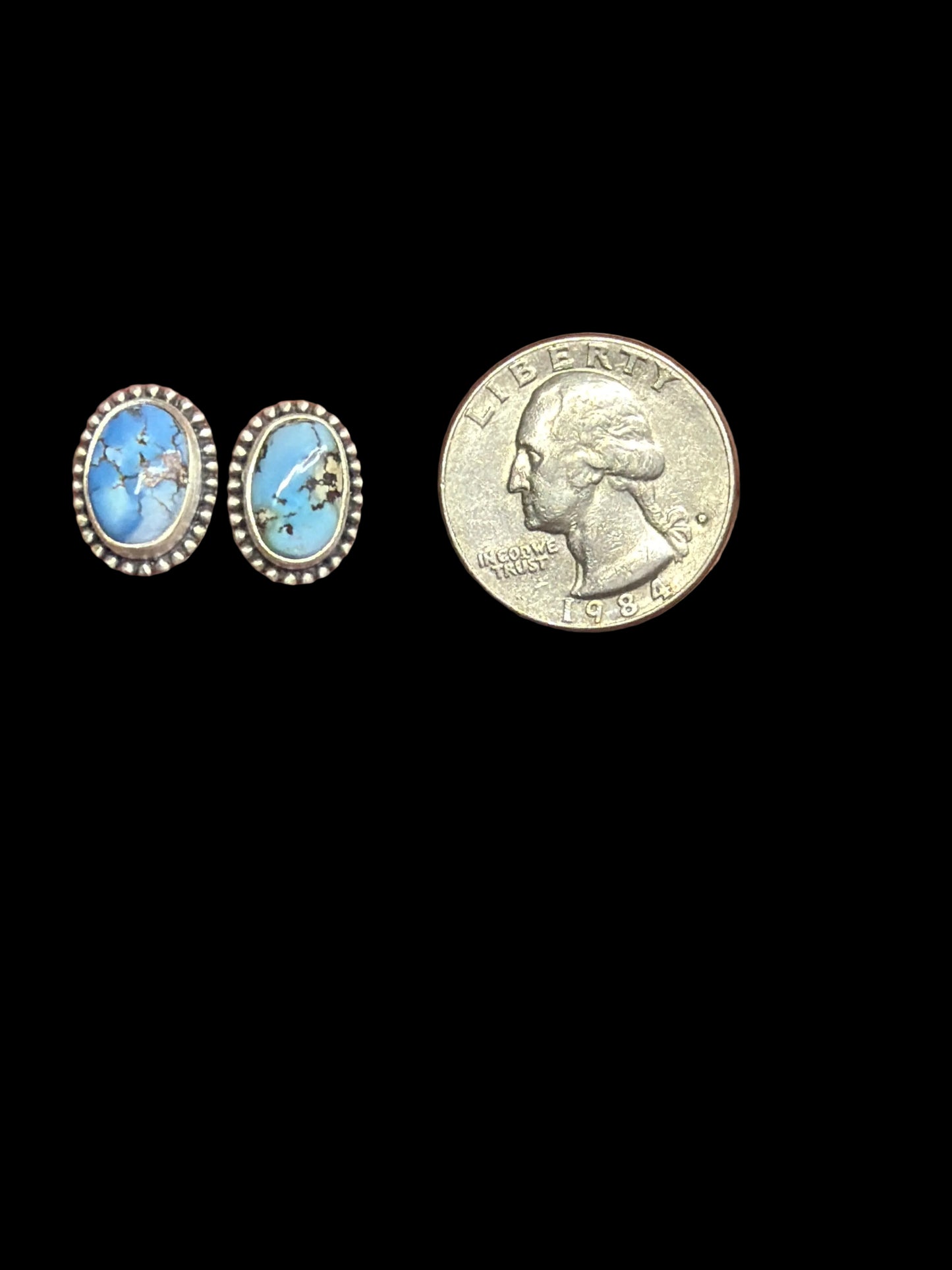 Golden Hills Turquoise Stud Earrings
